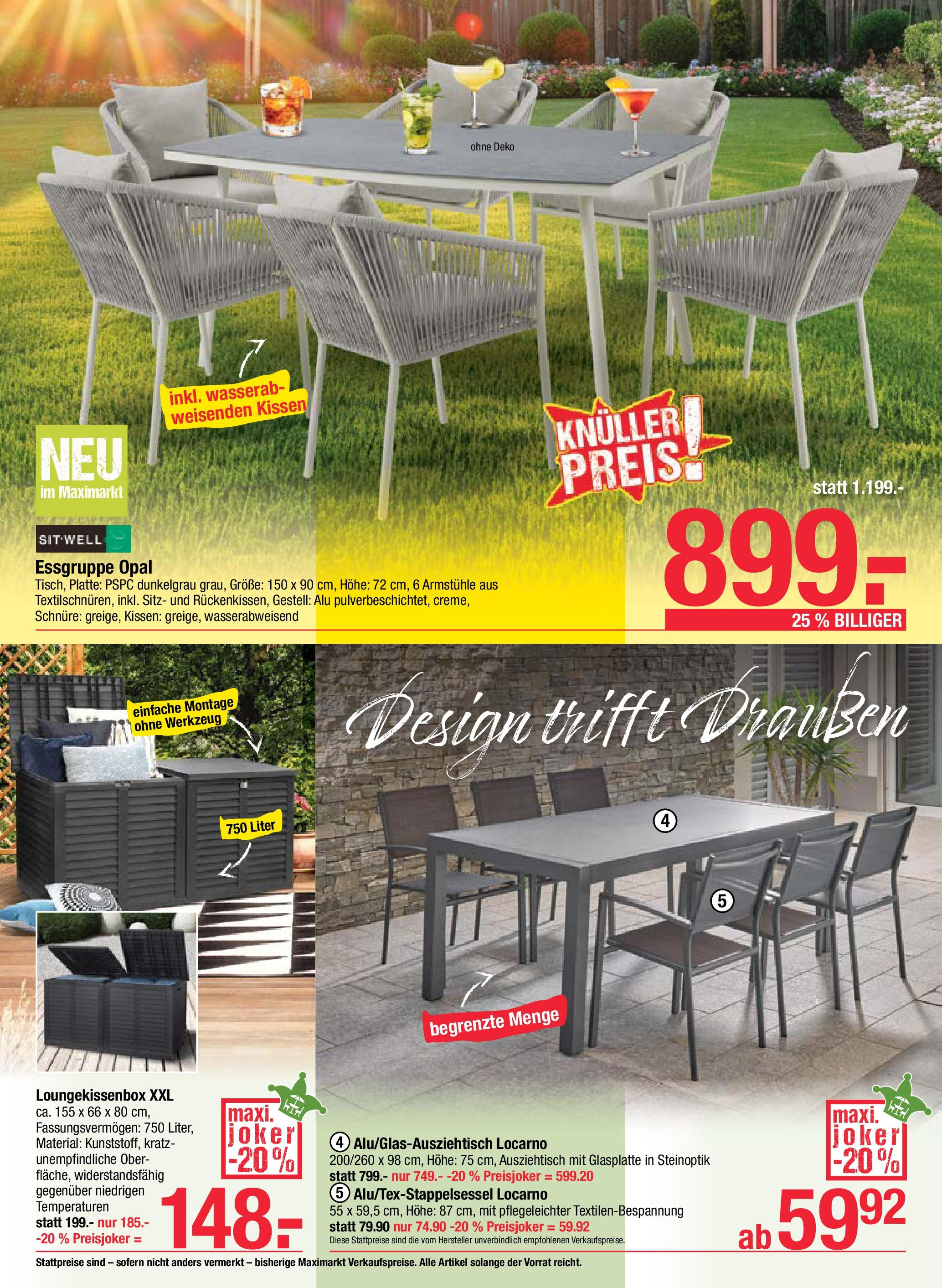 Maximarkt - Maximarkt: Gartenkatalog (11.05.2025) || Aktuelle Angebote | Seite: 4 | Produkte: Kissen Maximarkt - Maximarkt: Gartenkatalog von 11.05.2025 - Aktuelle Angebote | Seite: 4 | Produkte: Kissen