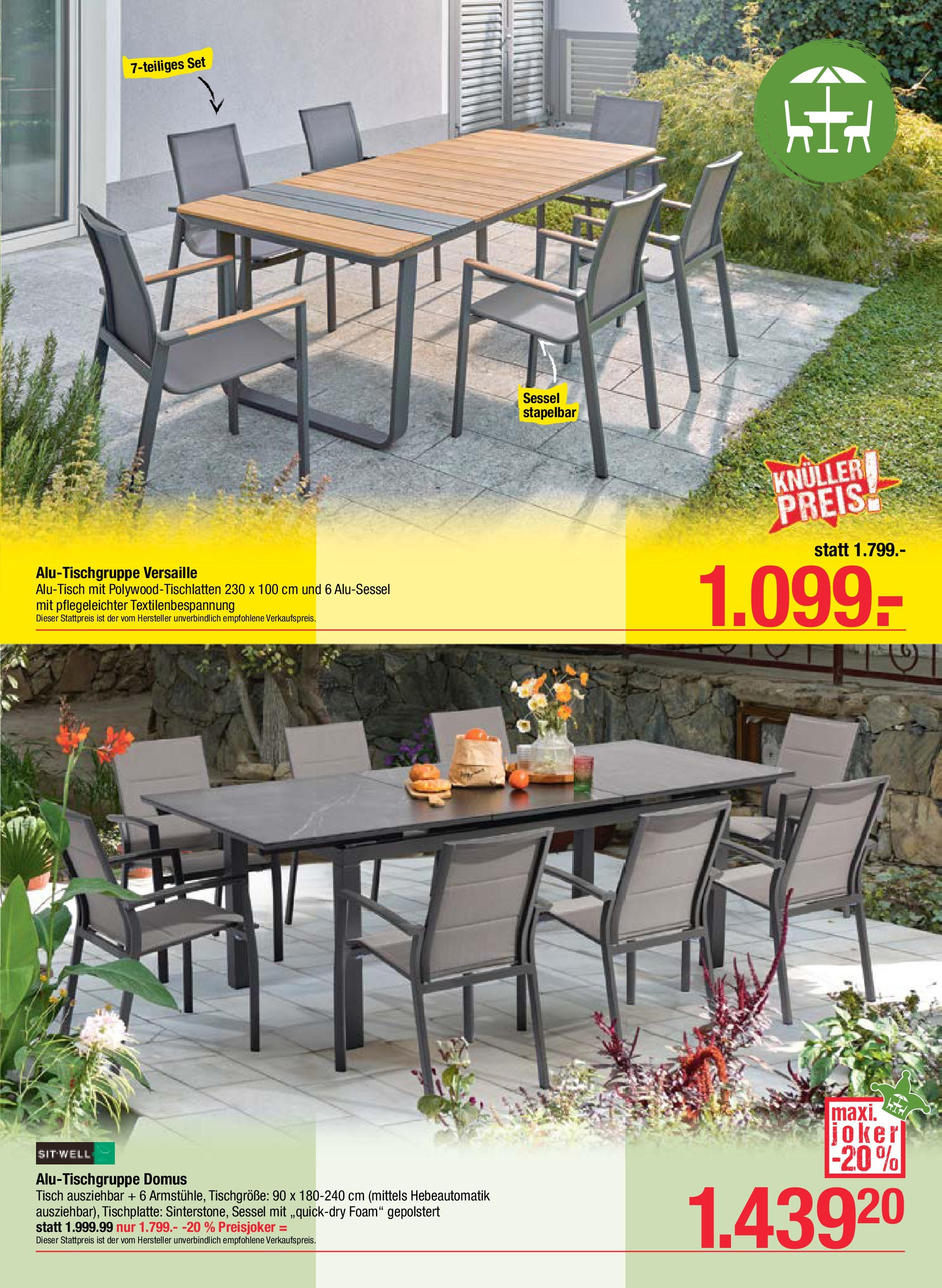 Maximarkt - Maximarkt: Gartenkatalog (11.05.2025) || Aktuelle Angebote | Seite: 5 | Produkte: Sessel, Tisch Maximarkt - Maximarkt: Gartenkatalog von 11.05.2025 - Aktuelle Angebote | Seite: 5 | Produkte: Sessel, Tisch