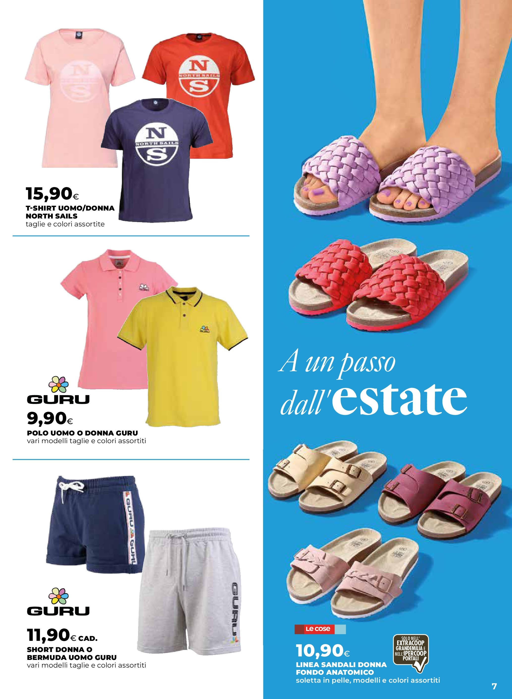 Anteprima volantino Ipercoop dal 07/05/2025 - nuovo offerte | Pagina: 7 | Prodotti: Sandali, Bermuda, T-shirt, Polo Anteprima volantino Ipercoop dal 07/05/2025 - nuovo offerte | Pagina: 7 | Prodotti: Sandali, Bermuda, T-shirt, Polo
