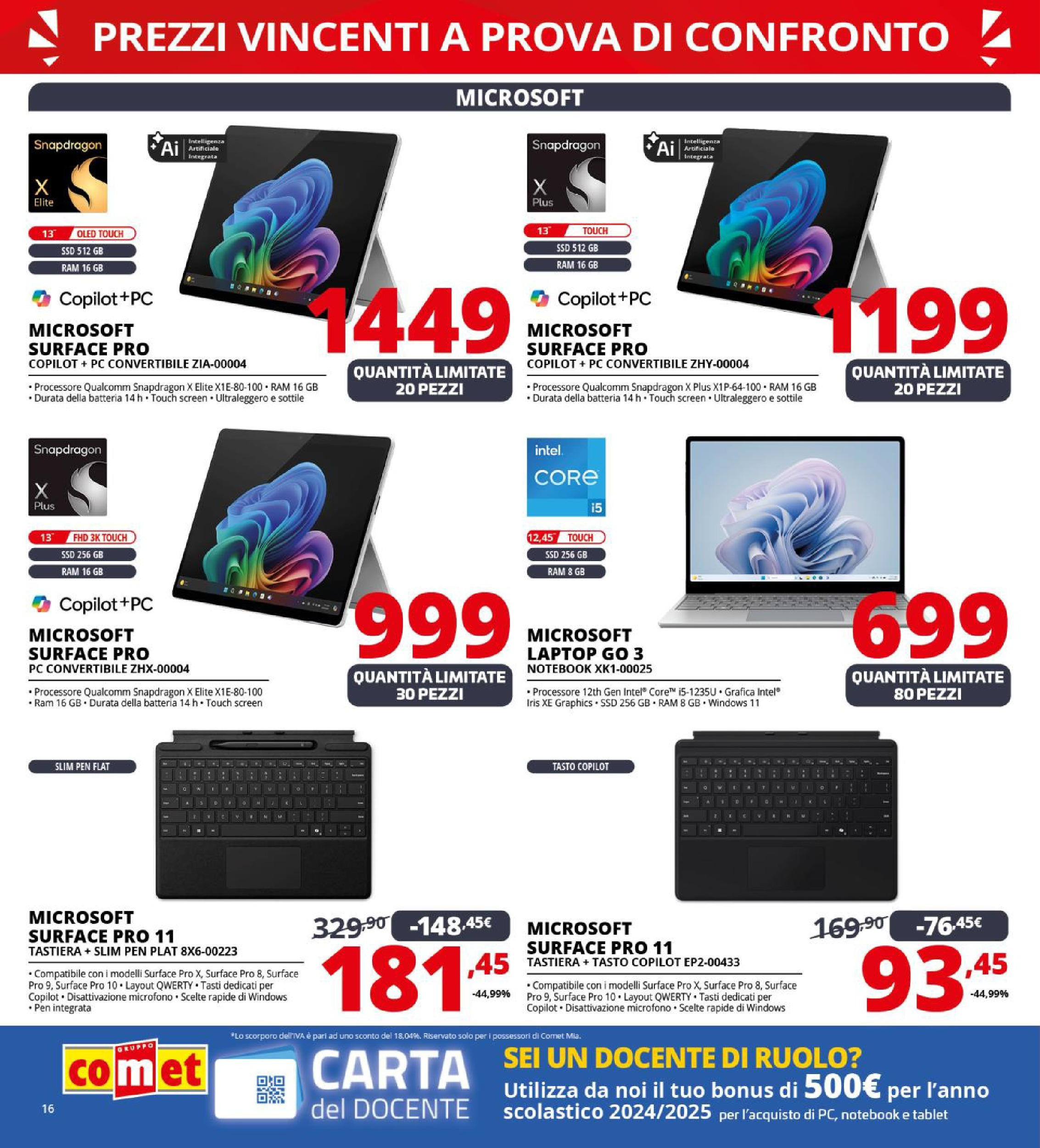 Comet - No IVA sul meglio della tecnologia! dal 07/05/2025 anteprima > nuovo offerte!⏳ | Pagina: 16 | Prodotti: Laptop, Tablet, PC, Microfono Nuovo Comet - No IVA sul meglio della tecnologia! dal 07/05/2025 > offerte anteprima 🛍️ | Pagina: 16 | Prodotti: Laptop, Tablet, PC, Microfono