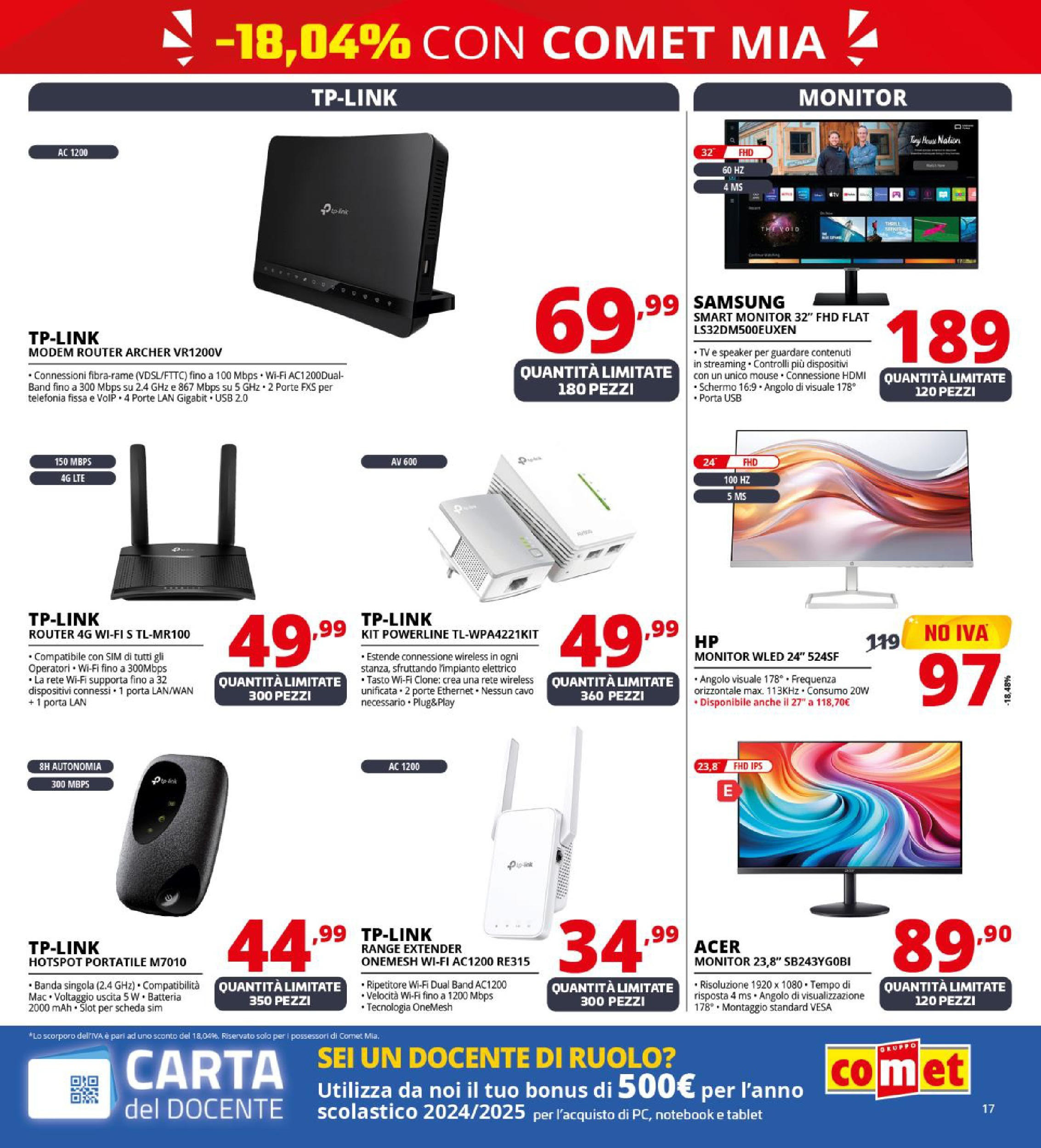Comet - No IVA sul meglio della tecnologia! dal 07/05/2025 anteprima > nuovo offerte!⏳ | Pagina: 17 | Prodotti: Schermo, Notebook, Speaker, Batteria Nuovo Comet - No IVA sul meglio della tecnologia! dal 07/05/2025 > offerte anteprima 🛍️ | Pagina: 17 | Prodotti: Schermo, Notebook, Speaker, Batteria
