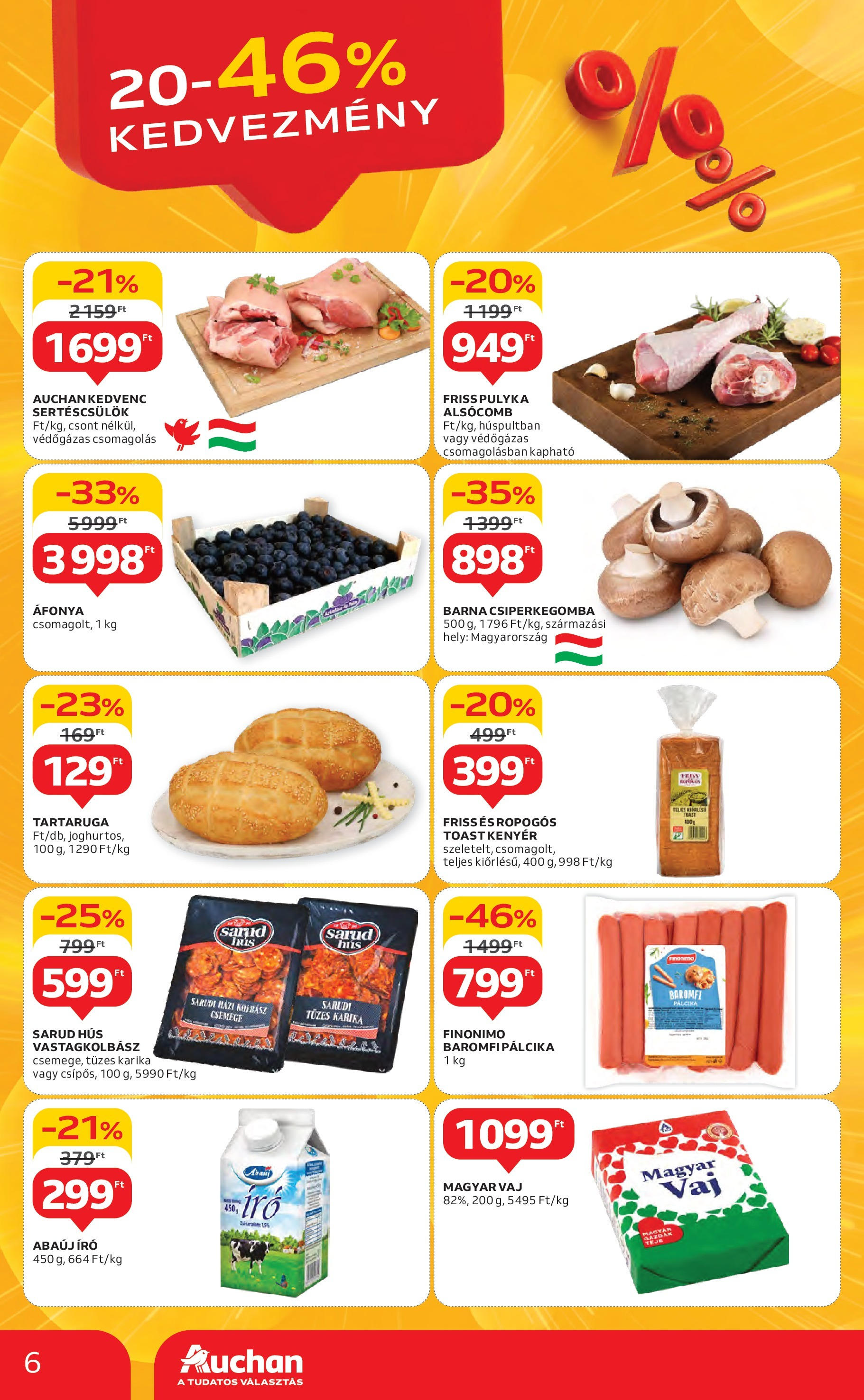 Akciós újság új Auchan - 2025.05.08. -tól/töl ⏳ | Oldal: 6 | Termékek: Író, Csiperkegomba, Áfonya, Kenyér Auchan Akciós újság - 2025.05.08. -tól/töl > akció, lapozható szórólap 🛍️ | Oldal: 6 | Termékek: Író, Csiperkegomba, Áfonya, Kenyér