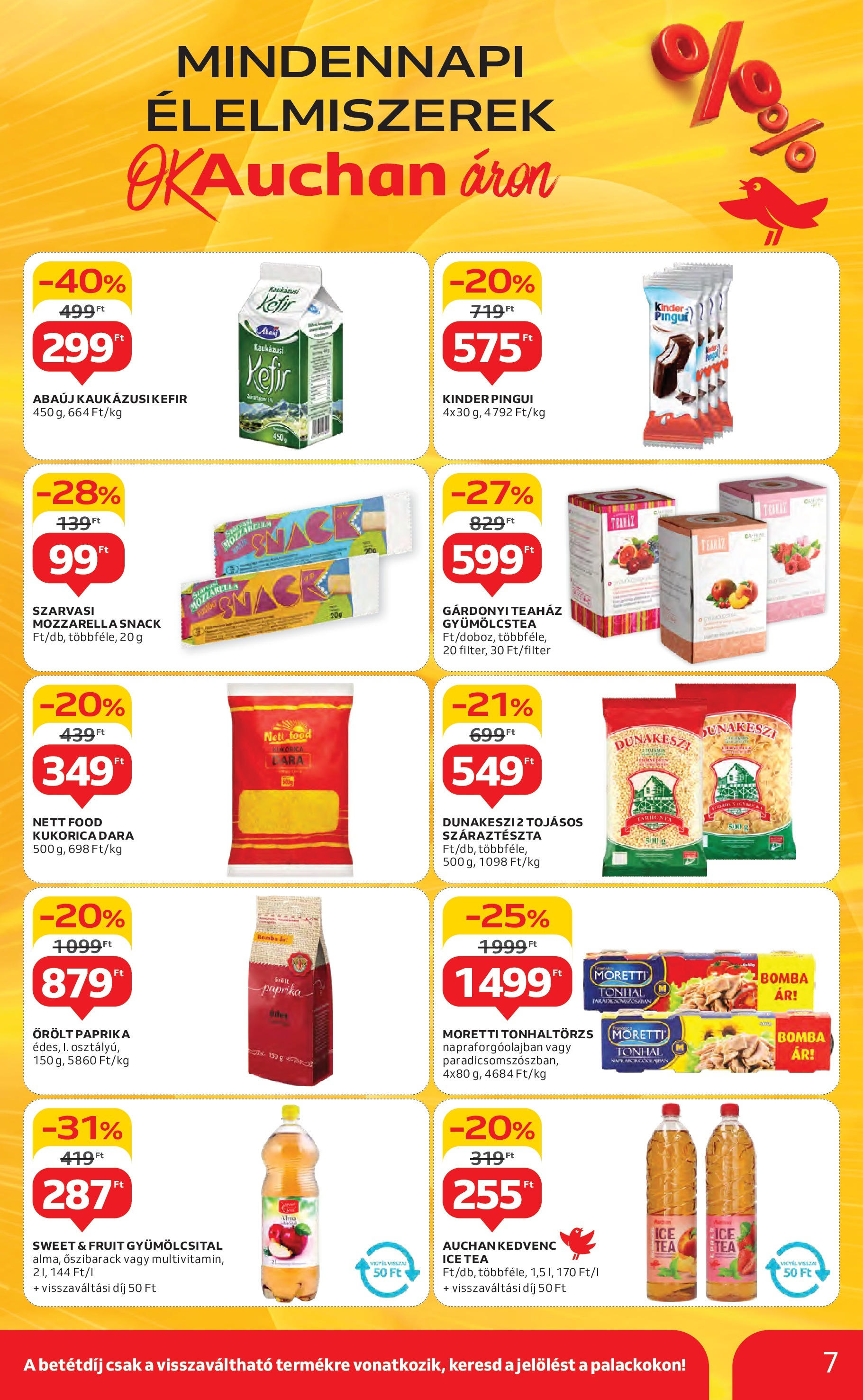 Akciós újság új Auchan - 2025.05.08. -tól/töl ⏳ | Oldal: 7 | Termékek: Mozzarella, Tonhal, Gyümölcsital, Kefir Auchan Akciós újság - 2025.05.08. -tól/töl > akció, lapozható szórólap 🛍️ | Oldal: 7 | Termékek: Mozzarella, Tonhal, Gyümölcsital, Kefir