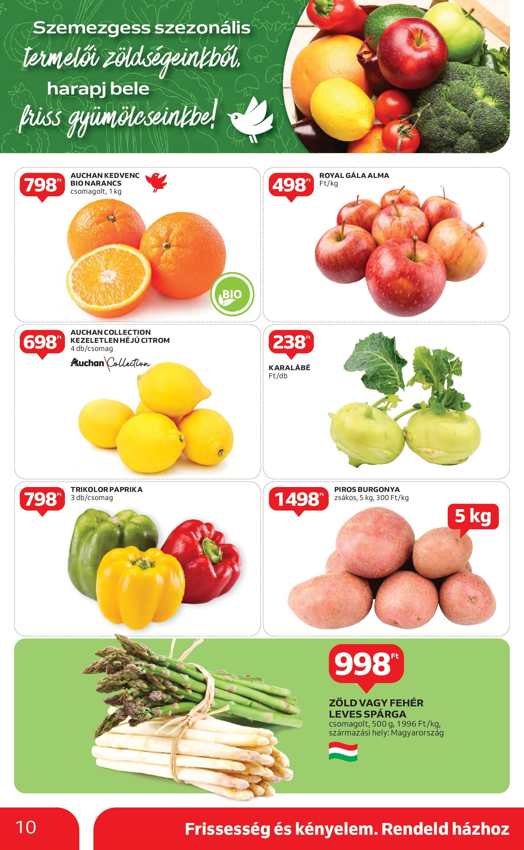 Akciós újság új Auchan - 2025.05.08. -tól/töl ⏳ | Oldal: 10 | Termékek: Burgonya, Alma, Narancs, Citrom Auchan Akciós újság - 2025.05.08. -tól/töl > akció, lapozható szórólap 🛍️ | Oldal: 10 | Termékek: Burgonya, Alma, Narancs, Citrom