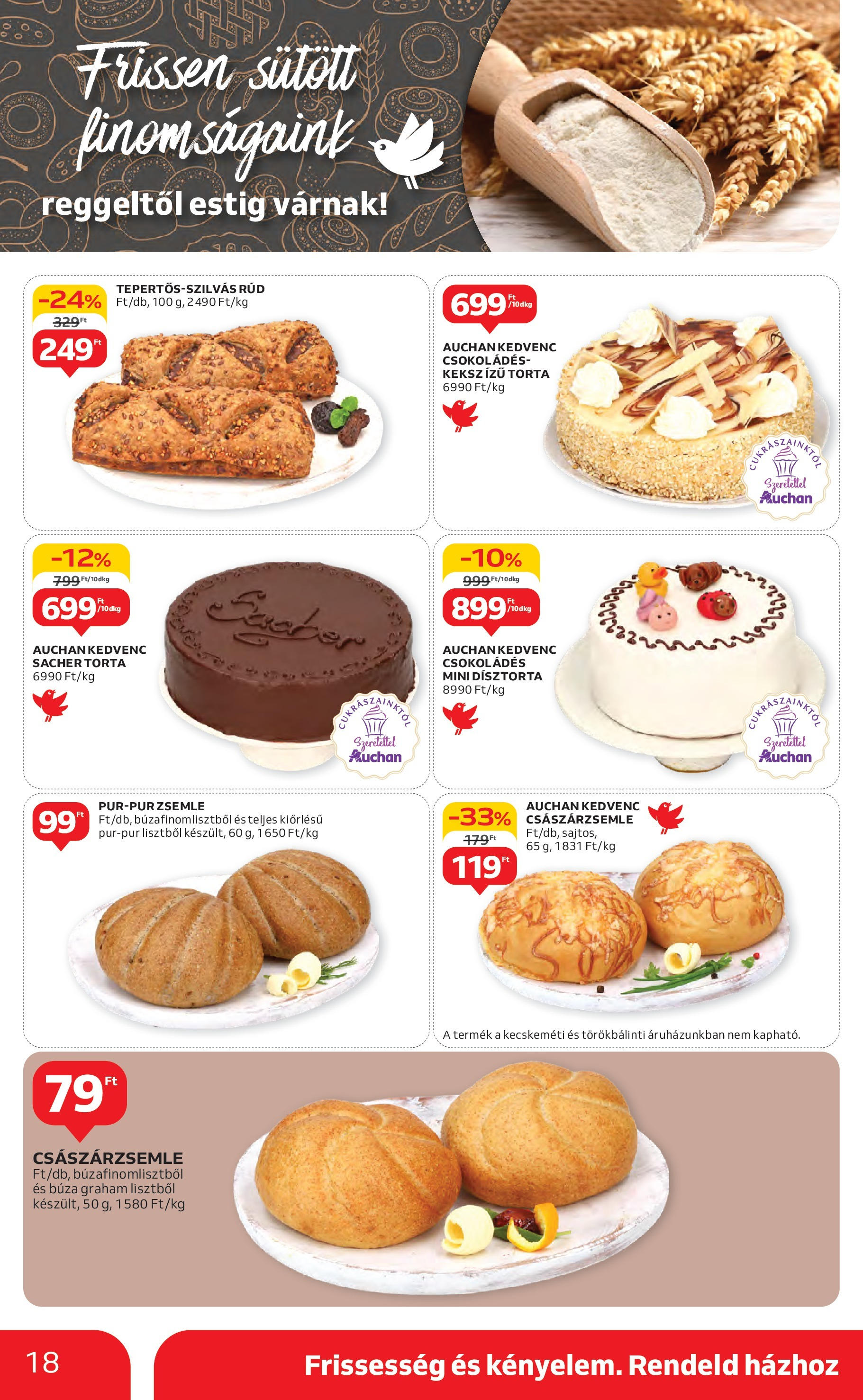 Akciós újság új Auchan - 2025.05.08. -tól/töl ⏳ | Oldal: 18 | Termékek: Torta, Császárzsemle, Zsemle, Keksz Auchan Akciós újság - 2025.05.08. -tól/töl > akció, lapozható szórólap 🛍️ | Oldal: 18 | Termékek: Torta, Császárzsemle, Zsemle, Keksz