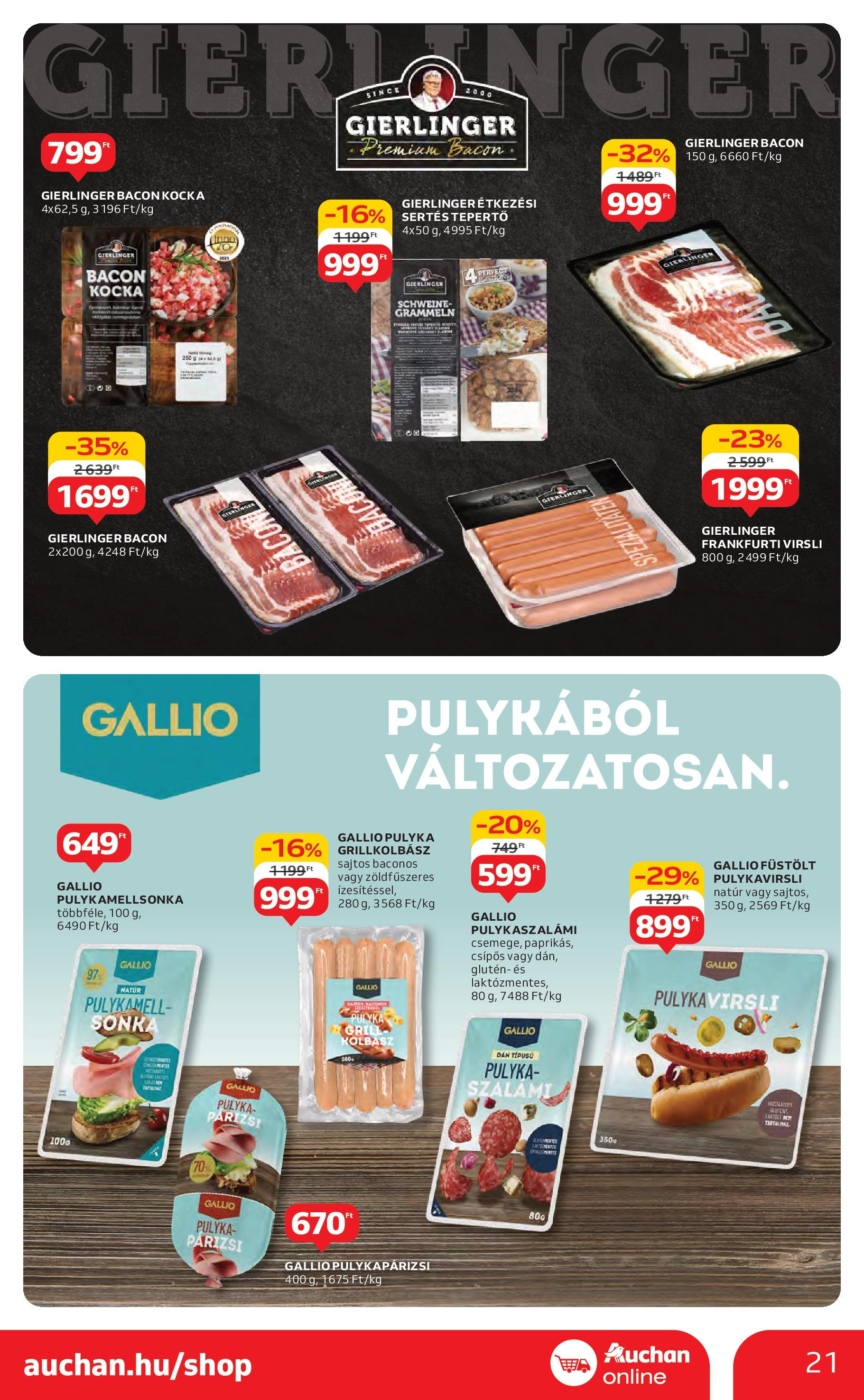 Akciós újság új Auchan - 2025.05.08. -tól/töl ⏳ | Oldal: 21 | Termékek: Virsli, Frankfurti virsli, Bacon, Párizsi Auchan Akciós újság - 2025.05.08. -tól/töl > akció, lapozható szórólap 🛍️ | Oldal: 21 | Termékek: Virsli, Frankfurti virsli, Bacon, Párizsi