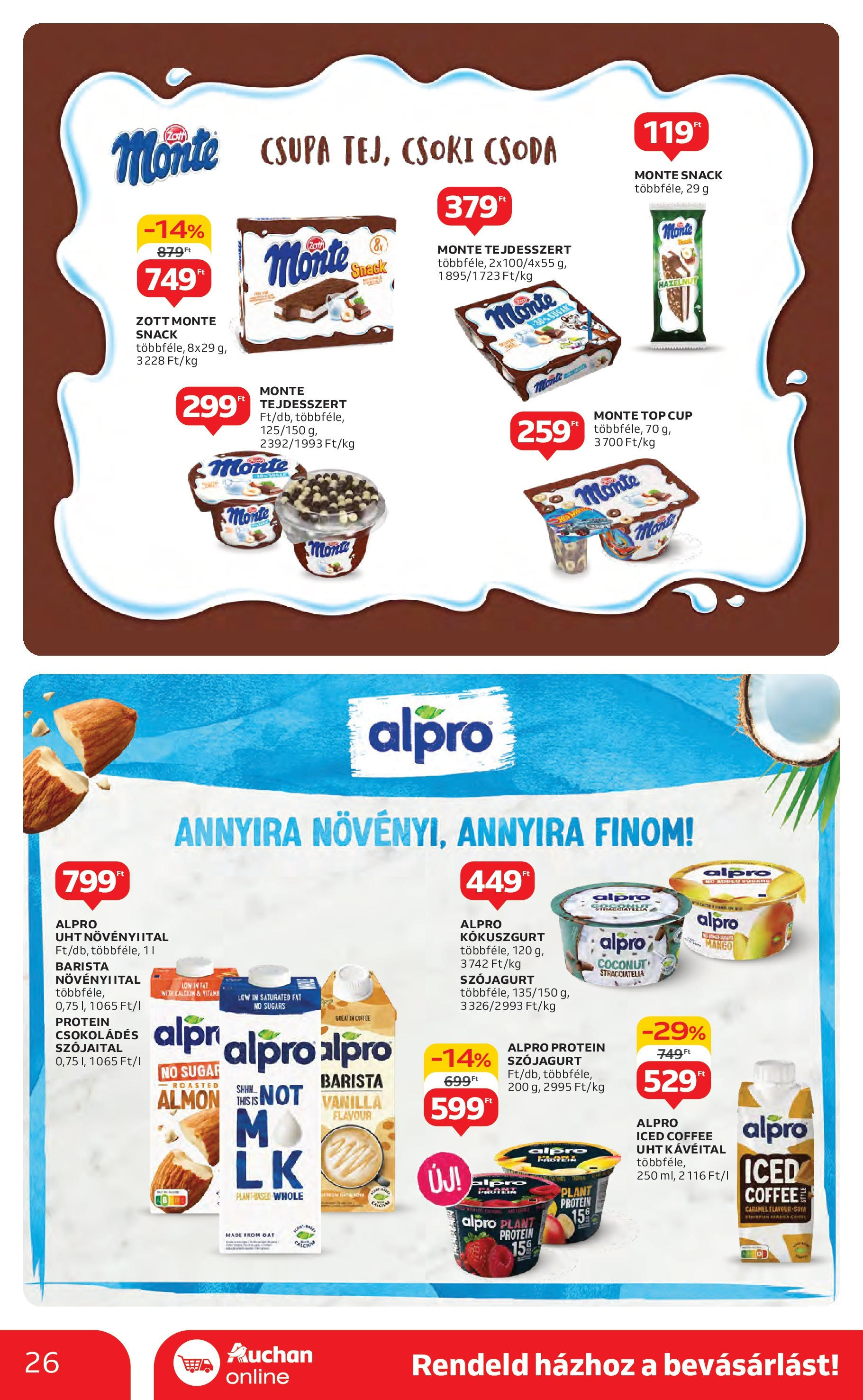 Akciós újság új Auchan - 2025.05.08. -tól/töl ⏳ | Oldal: 26 | Termékek: Alpro, Protein, Szójaital, Mangó Auchan Akciós újság - 2025.05.08. -tól/töl > akció, lapozható szórólap 🛍️ | Oldal: 26 | Termékek: Alpro, Protein, Szójaital, Mangó