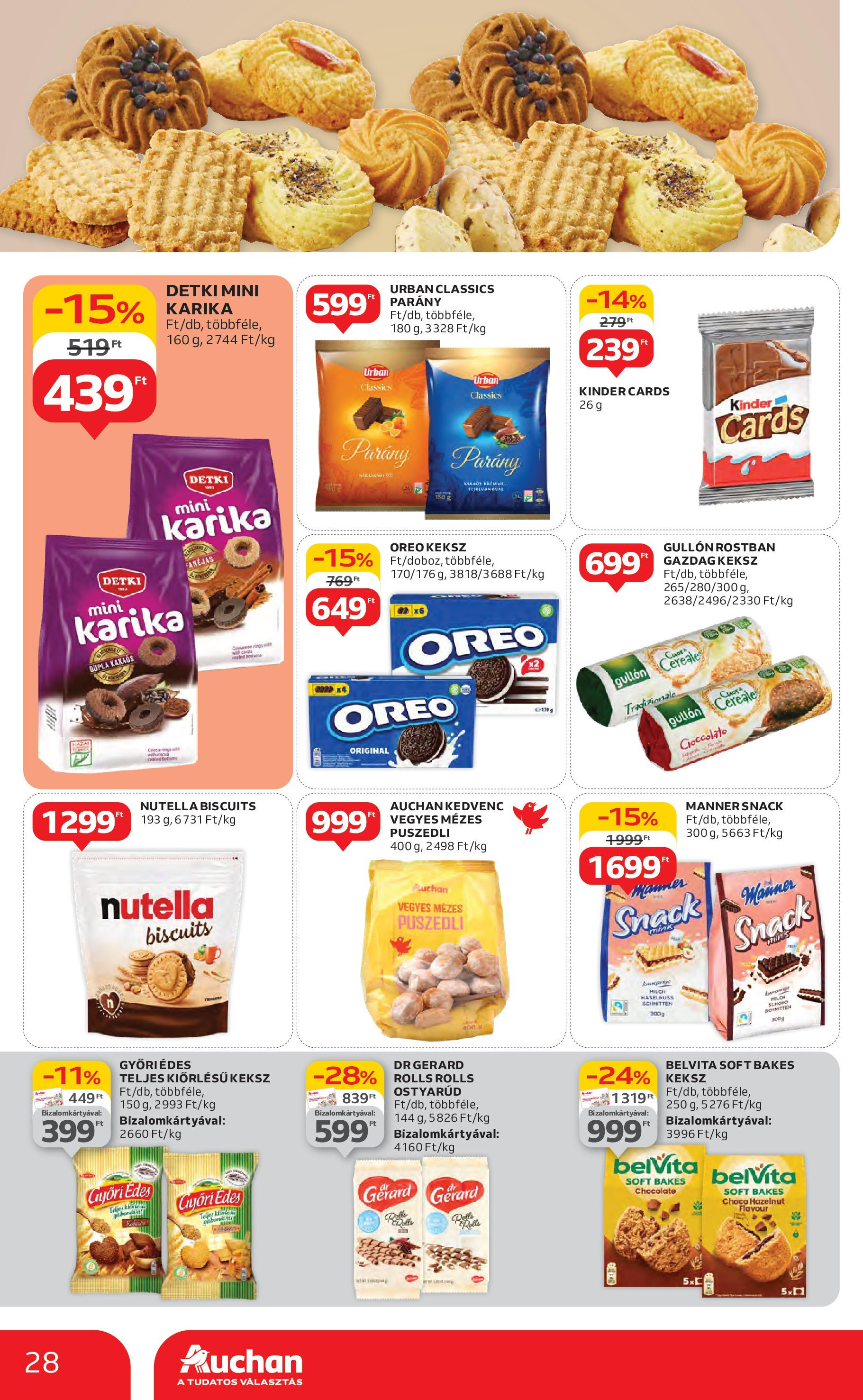 Akciós újság új Auchan - 2025.05.08. -tól/töl ⏳ | Oldal: 28 | Termékek: Nutella, Puszedli, Keksz Auchan Akciós újság - 2025.05.08. -tól/töl > akció, lapozható szórólap 🛍️ | Oldal: 28 | Termékek: Nutella, Puszedli, Keksz