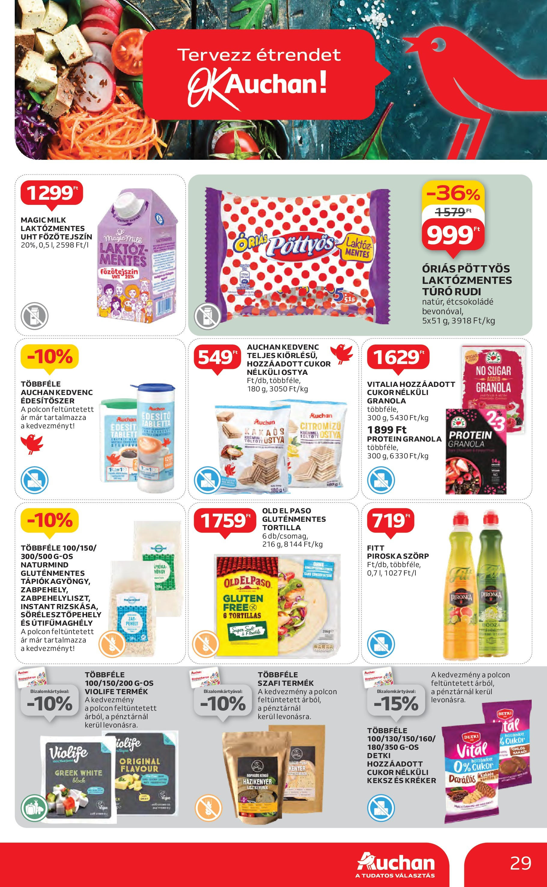 Akciós újság új Auchan - 2025.05.08. -tól/töl ⏳ | Oldal: 29 | Termékek: Tortilla, Vegán, Túró, Pehely Auchan Akciós újság - 2025.05.08. -tól/töl > akció, lapozható szórólap 🛍️ | Oldal: 29 | Termékek: Tortilla, Vegán, Túró, Pehely