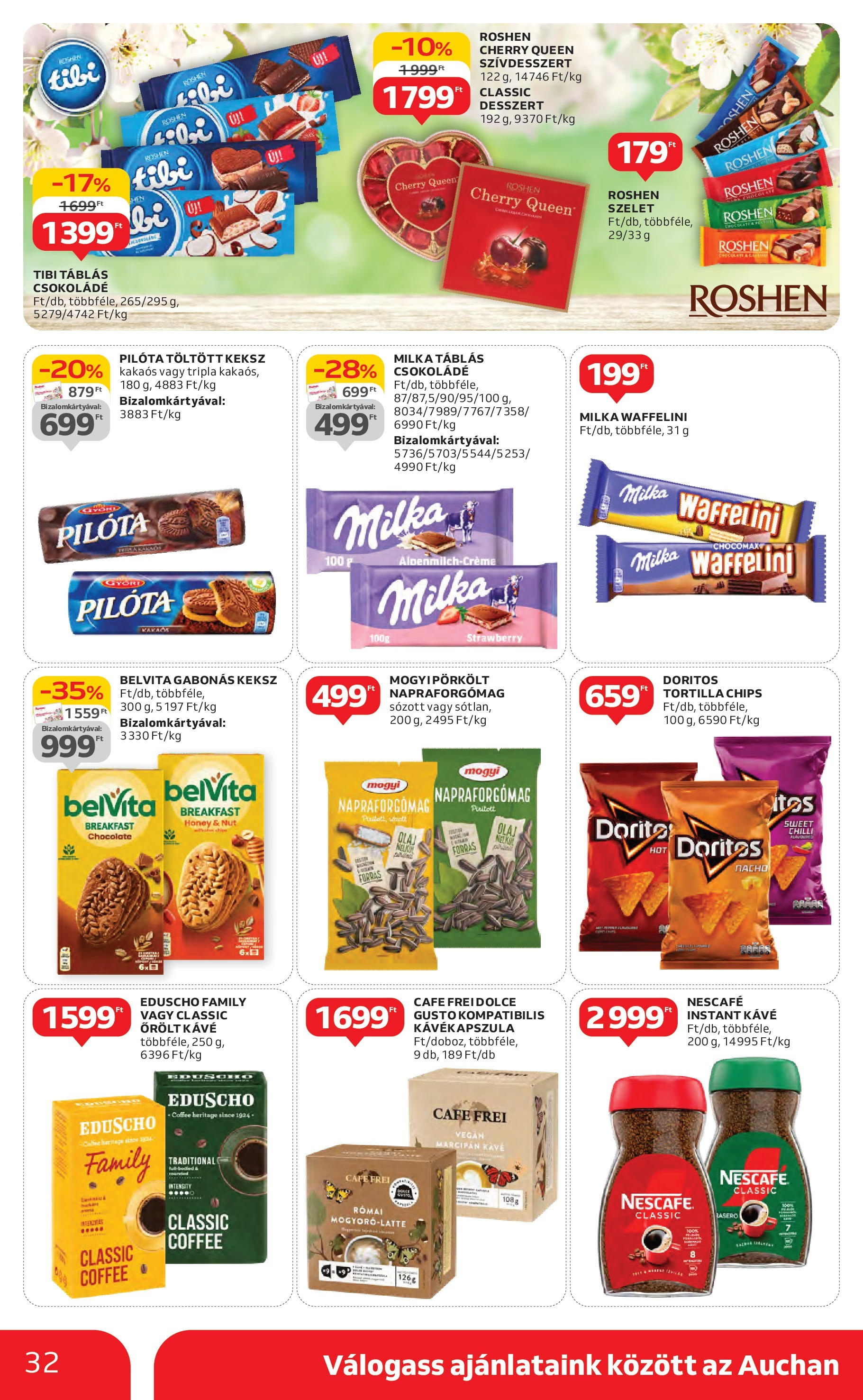 Akciós újság új Auchan - 2025.05.08. -tól/töl ⏳ | Oldal: 32 | Termékek: Dolce Gusto, Waffelini, Olaj, Keksz Auchan Akciós újság - 2025.05.08. -tól/töl > akció, lapozható szórólap 🛍️ | Oldal: 32 | Termékek: Dolce Gusto, Waffelini, Olaj, Keksz