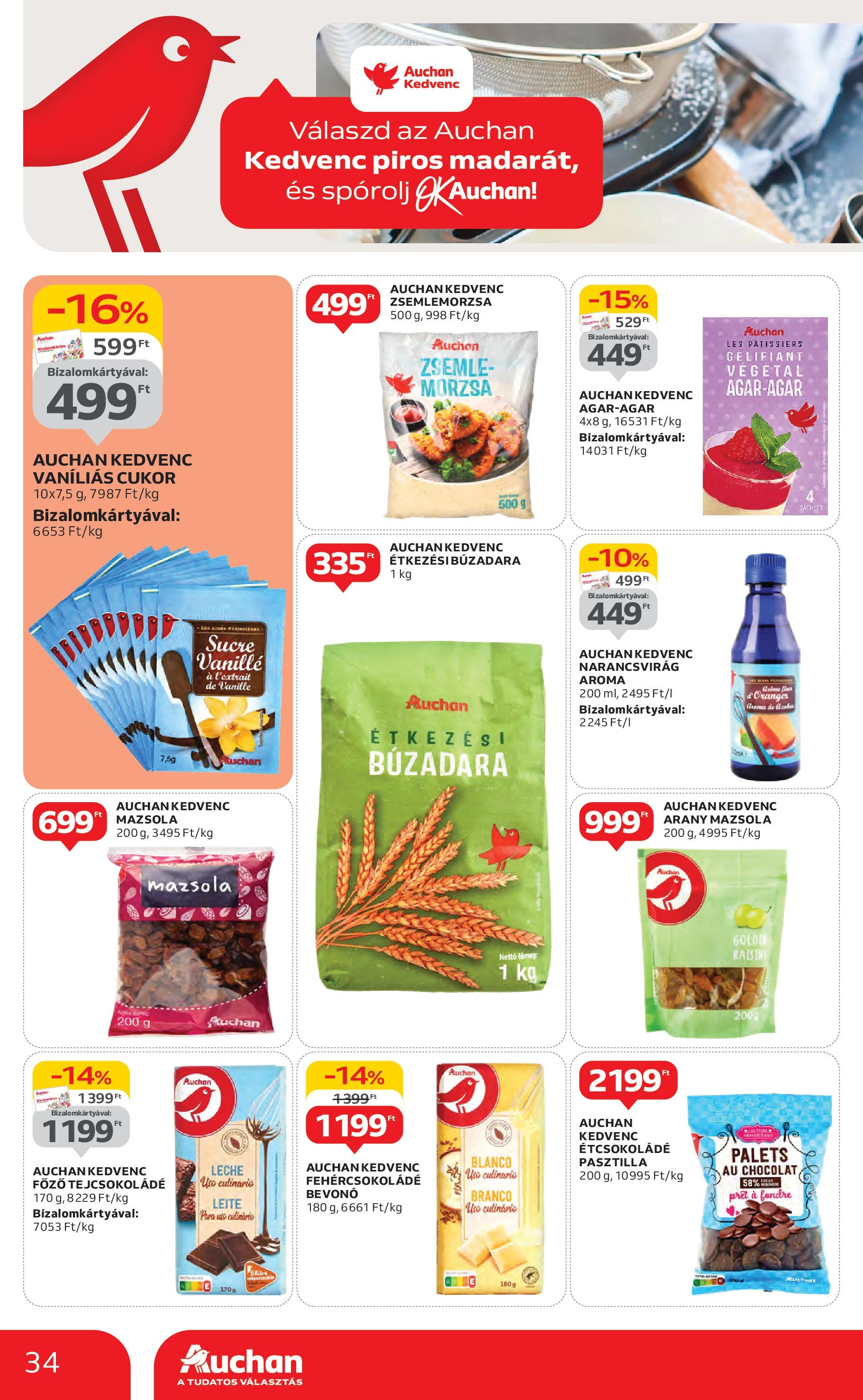 Akciós újság új Auchan - 2025.05.08. -tól/töl ⏳ | Oldal: 34 | Termékek: Étcsokoládé, Tejcsokoládé, Mazsola, Cukor Auchan Akciós újság - 2025.05.08. -tól/töl > akció, lapozható szórólap 🛍️ | Oldal: 34 | Termékek: Étcsokoládé, Tejcsokoládé, Mazsola, Cukor