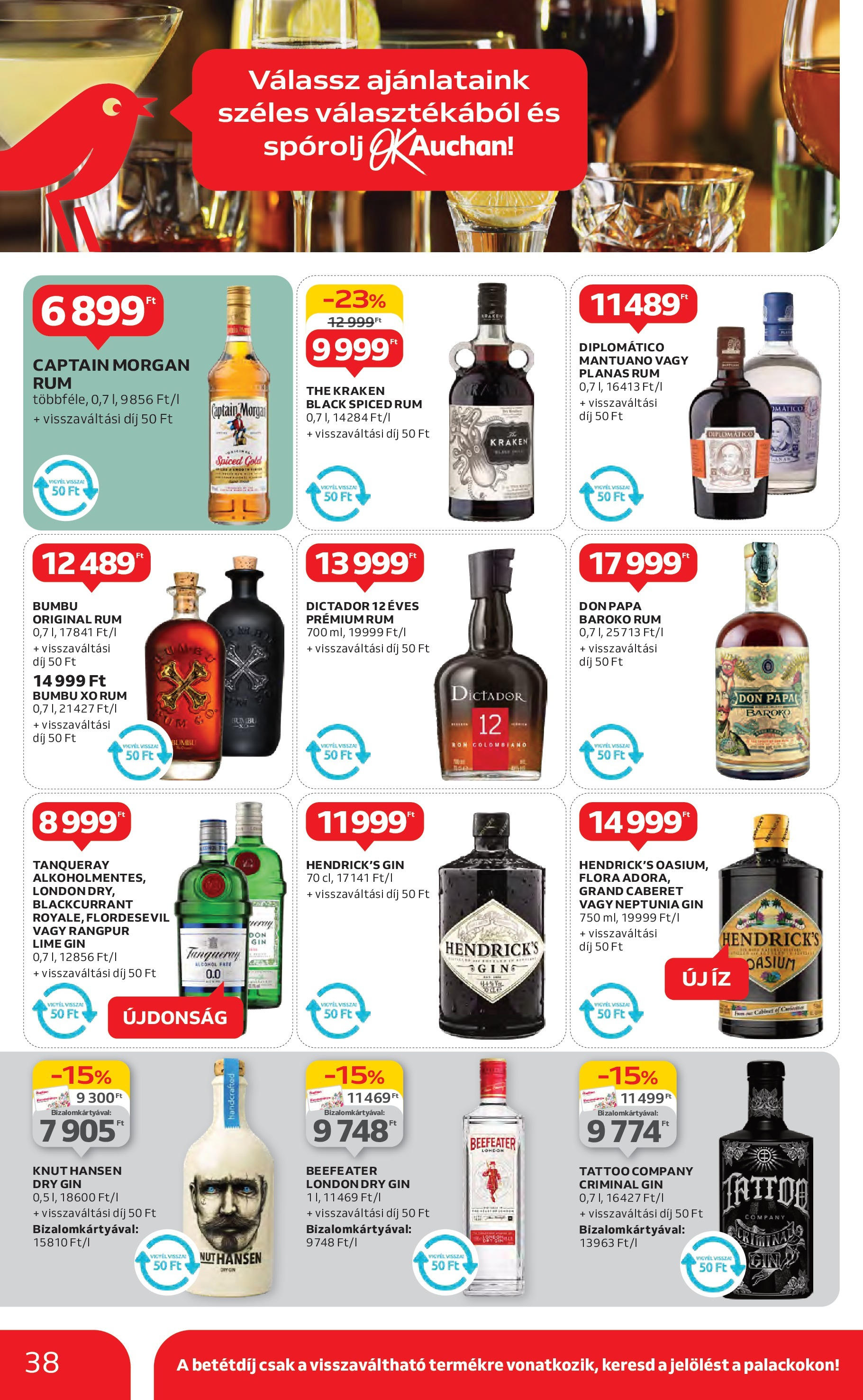 Akciós újság új Auchan - 2025.05.08. -tól/töl ⏳ | Oldal: 38 | Termékek: Lime, Rum, Captain morgan, Gin Auchan Akciós újság - 2025.05.08. -tól/töl > akció, lapozható szórólap 🛍️ | Oldal: 38 | Termékek: Lime, Rum, Captain morgan, Gin