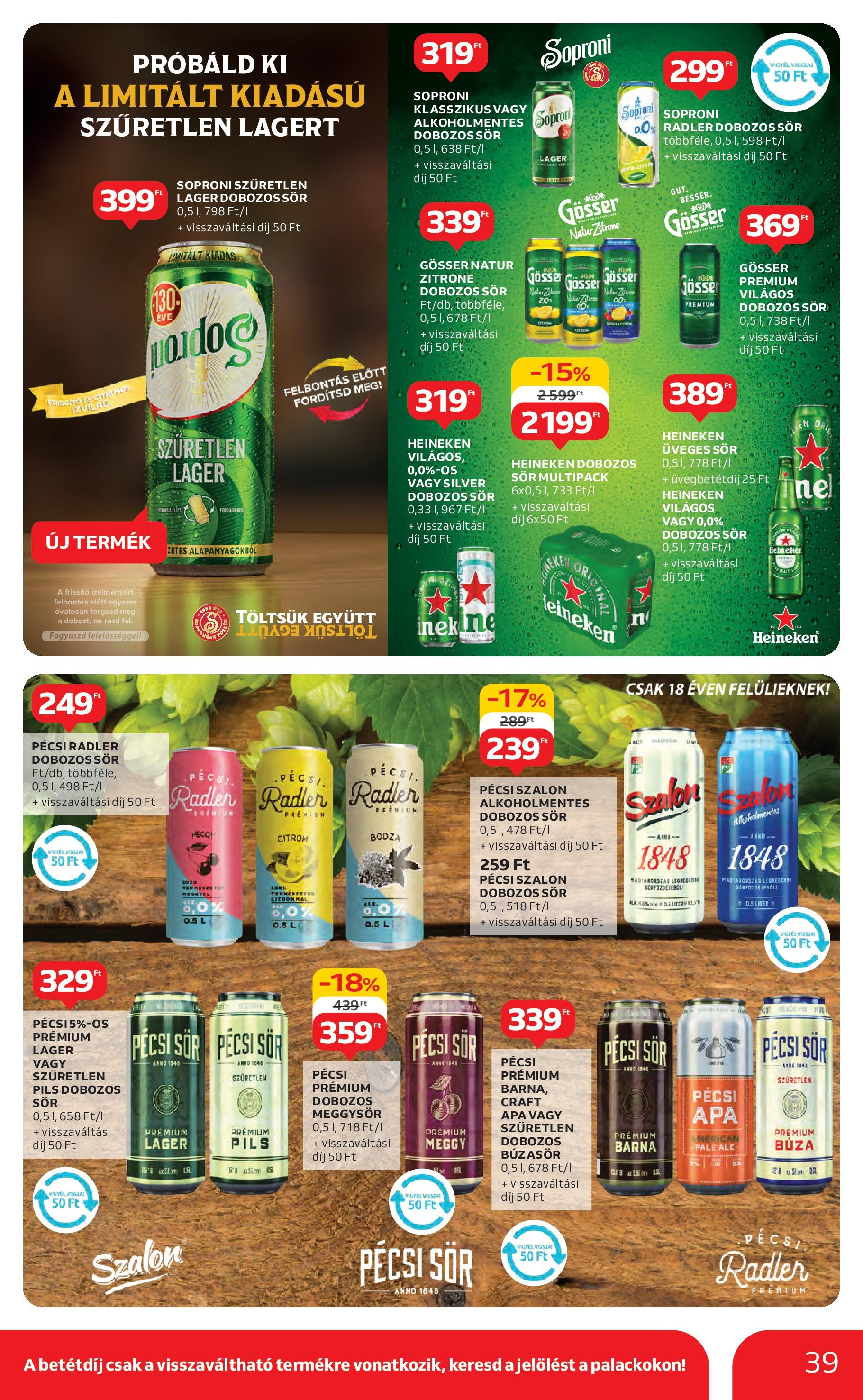 Akciós újság új Auchan - 2025.05.08. -tól/töl ⏳ | Oldal: 39 | Termékek: Radler, Meggy, Sör, Citrom Auchan Akciós újság - 2025.05.08. -tól/töl > akció, lapozható szórólap 🛍️ | Oldal: 39 | Termékek: Radler, Meggy, Sör, Citrom