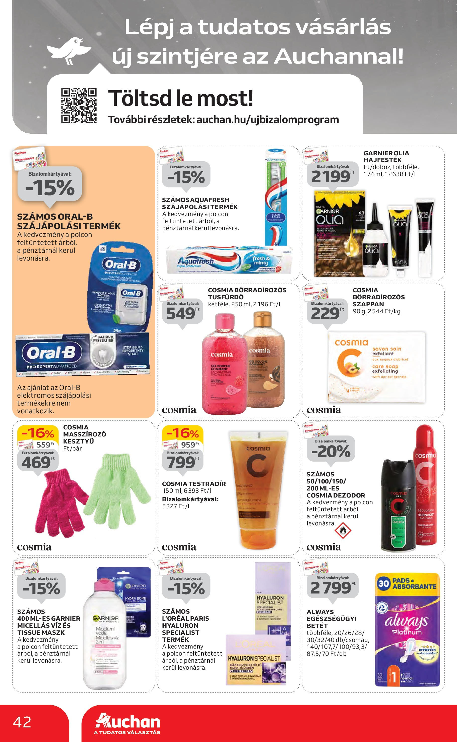 Akciós újság új Auchan - 2025.05.08. -tól/töl ⏳ | Oldal: 42 | Termékek: Kesztyű, Micellás víz, Maszk, Szappan Auchan Akciós újság - 2025.05.08. -tól/töl > akció, lapozható szórólap 🛍️ | Oldal: 42 | Termékek: Kesztyű, Micellás víz, Maszk, Szappan
