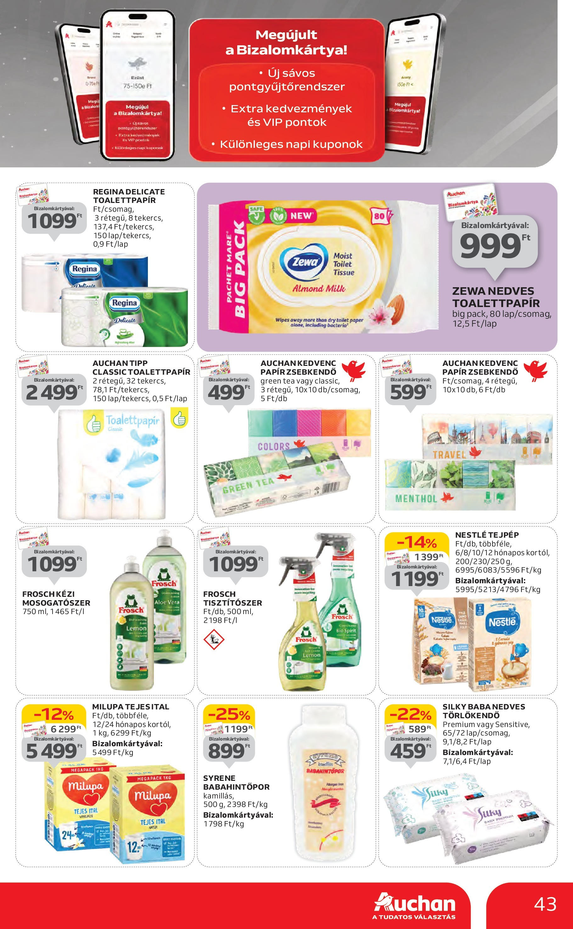 Akciós újság új Auchan - 2025.05.08. -tól/töl ⏳ | Oldal: 43 | Termékek: Aloe vera, Nedves törlőkendő, Tea, Mosogatószer Auchan Akciós újság - 2025.05.08. -tól/töl > akció, lapozható szórólap 🛍️ | Oldal: 43 | Termékek: Aloe vera, Nedves törlőkendő, Tea, Mosogatószer