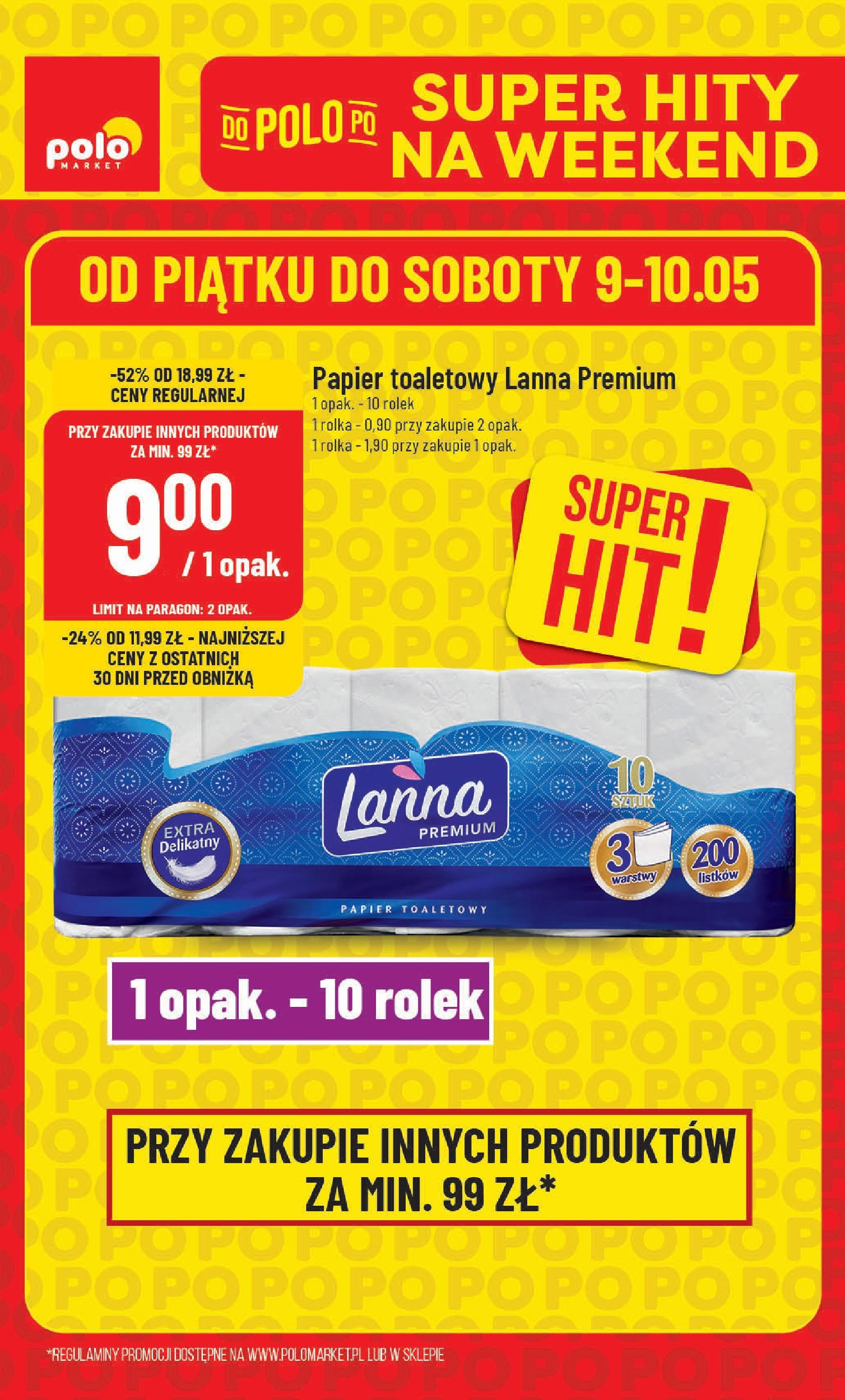POLOmarket gazetka od jutra (09.05.2025) - Nowa PDF | Strona: 1 | Produkty: Papier toaletowy
