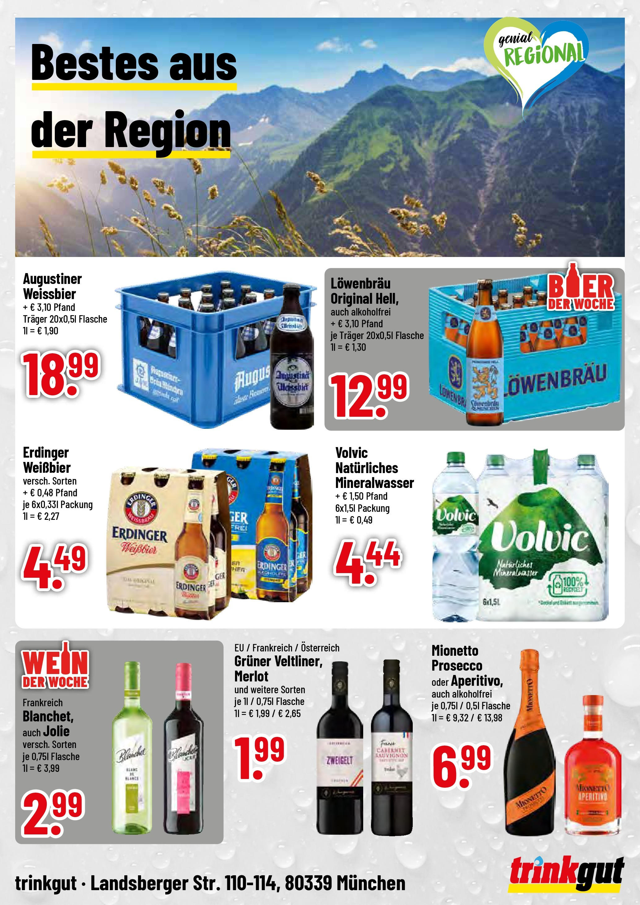 Trinkgut - trinkgut: Wochenangebote (ab 11.05.2025) » Angebote online | Seite: 4 | Produkte: Erdinger, Mineralwasser, Wein, Volvic