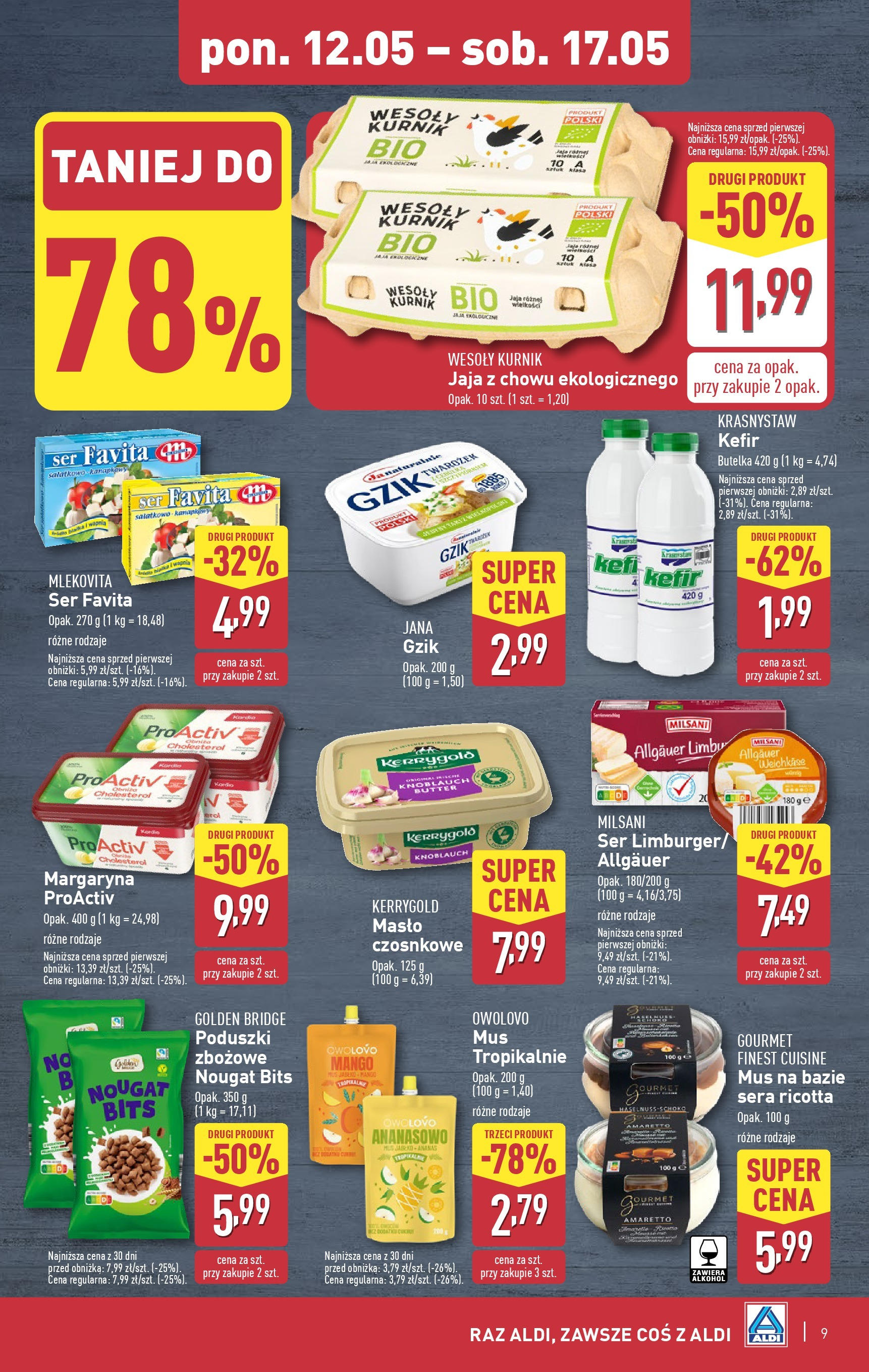Aldi Gazetka od 12.05.2025 | Nowa PDF gazetka | Strona: 9 | Produkty: Mango, Ser favita, Amaretto, Alkohol Aldi Gazetka od 12.05.2025 - Ulotka PDF, promocje | Strona: 9 | Produkty: Mango, Ser favita, Amaretto, Alkohol