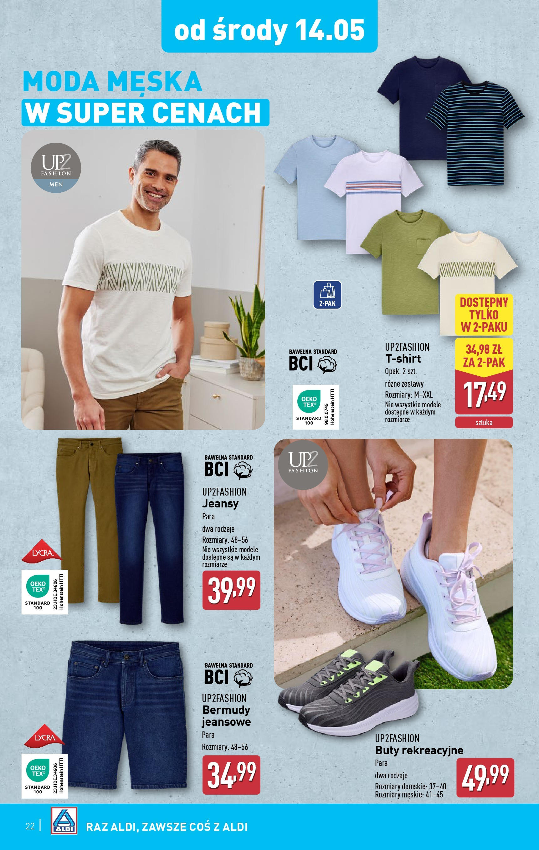 Aldi Gazetka od 12.05.2025 | Nowa PDF gazetka | Strona: 22 | Produkty: Buty Aldi Gazetka od 12.05.2025 - Ulotka PDF, promocje | Strona: 22 | Produkty: Buty