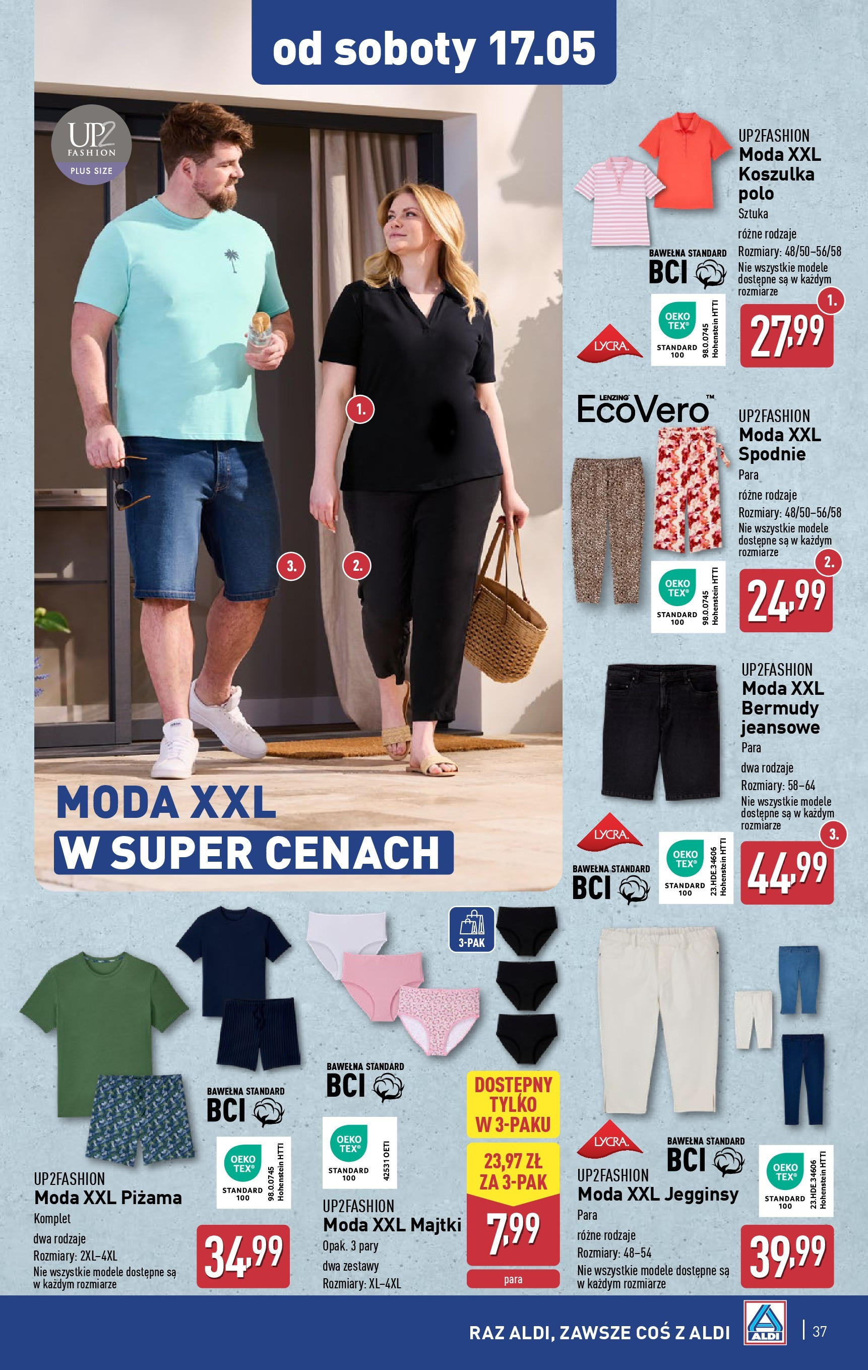 Aldi Gazetka od 12.05.2025 | Nowa PDF gazetka | Strona: 37 | Produkty: Spodnie, Majtki, Piżama Aldi Gazetka od 12.05.2025 - Ulotka PDF, promocje | Strona: 37 | Produkty: Spodnie, Majtki, Piżama