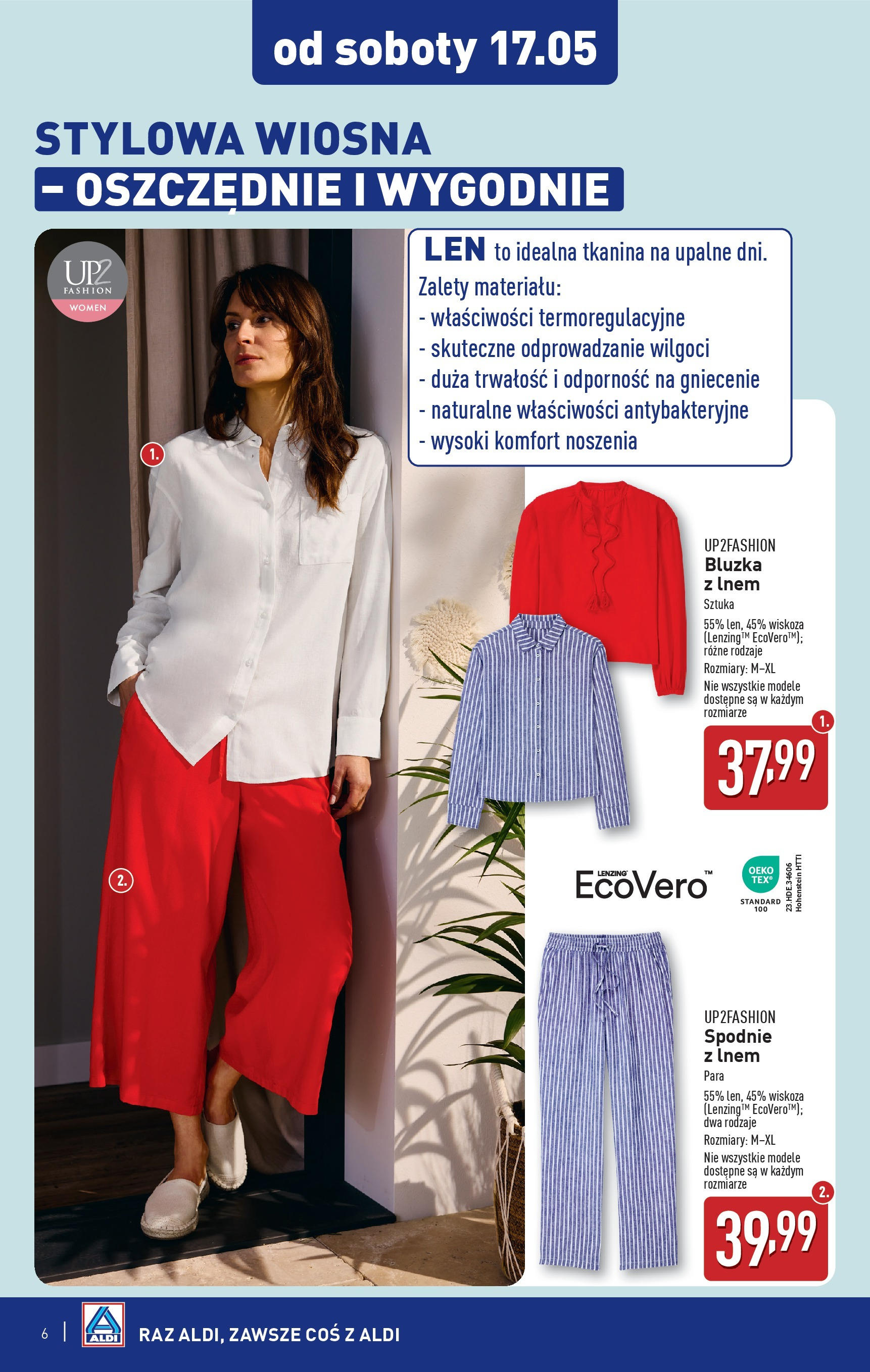 Aldi Gazetka - Promocja non food od soboty od 17.05.2025 - Ulotka PDF, promocje | Strona: 6 | Produkty: Bluzka, Spodnie