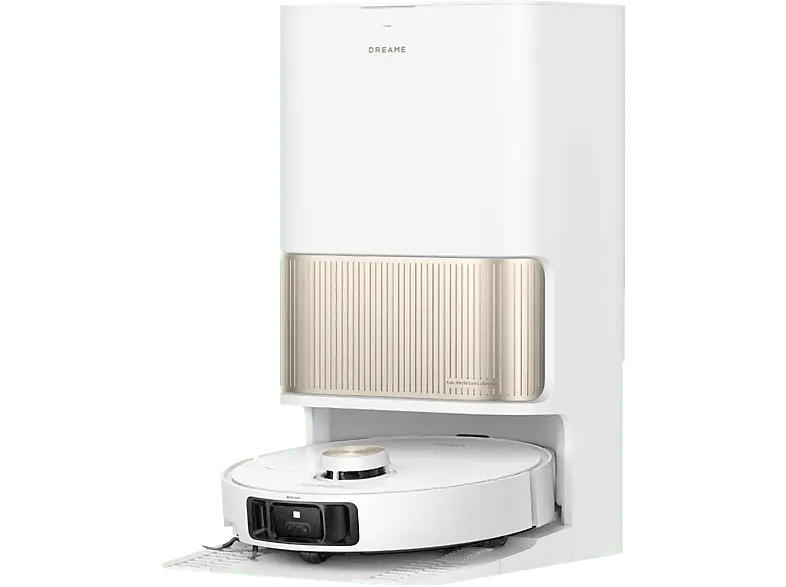 Dreame L40S pro ultra Saug- und Wischroboter mit Basisstation, Selbstreinigungsfunktion des Wischmopps (Weiß, Laufzeit: bis zu 180 Minuten); Saug- und Wischroboter mit Basisstation, mit Selbstreinigungsfunktion des Wischmopps