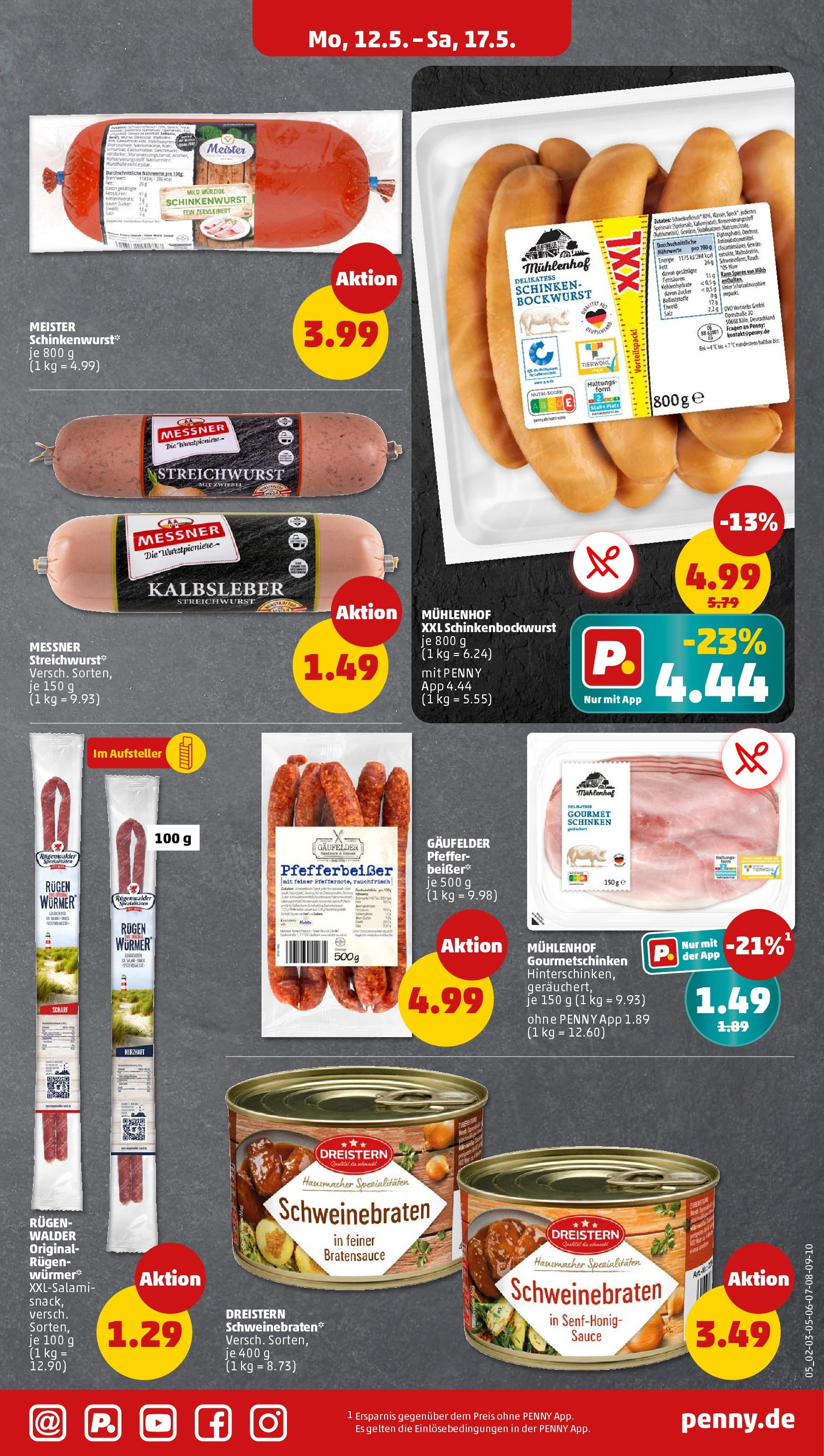 Penny - Hamburg (ab 12.05.2025) » Angebote Online | Seite: 5 | Produkte: Bockwurst, Kalbsleber, Salami, Schinken Penny - Hamburg (ab 12.05.2025) » Angebote Online | Seite: 5 | Produkte: Bockwurst, Kalbsleber, Salami, Schinken