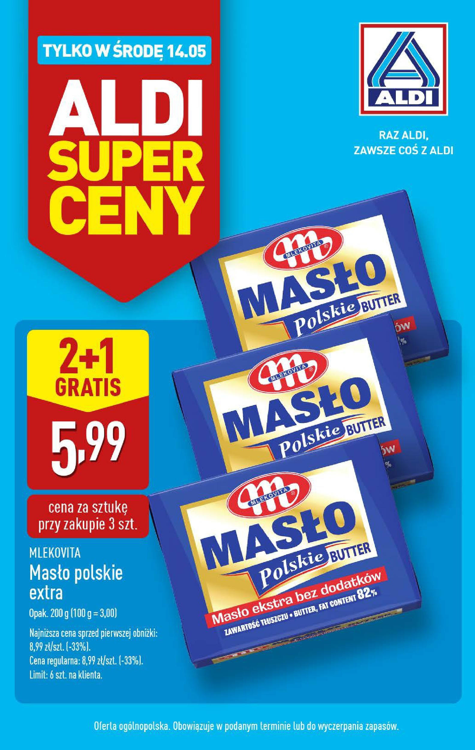 Aldi Promocja tylko w środę od 14.05.2025 - Nowa Gazetka - Numer strony 1