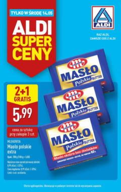 Pogląd oferty "Aldi - Aldi Tylko w środę ważna do 14.05" - ważna od 13.05.2025