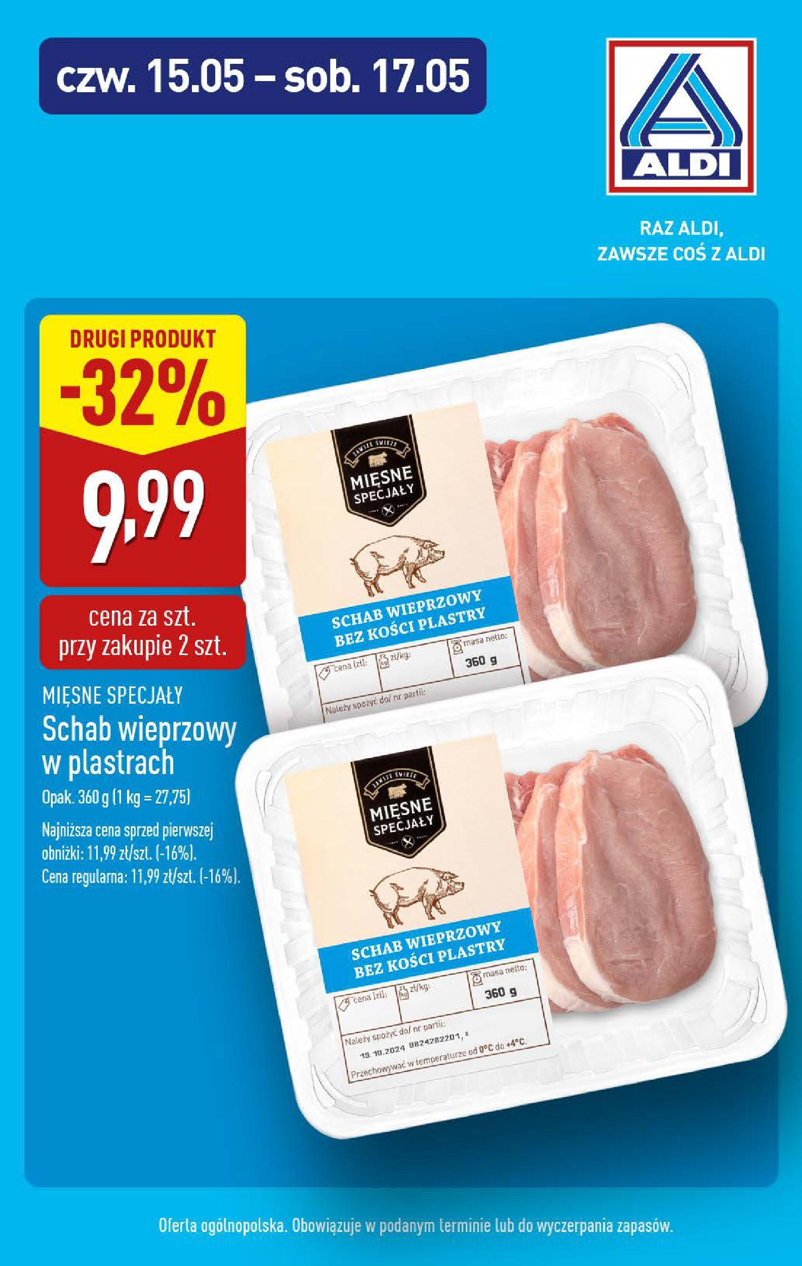 Aldi - Aldi Od czwartku wazne do 17.05 od 14.05.2025 - Ulotka PDF, promocje | Strona: 7 | Produkty: Schab, Schab wieprzowy, Schab wieprzowy bez kości