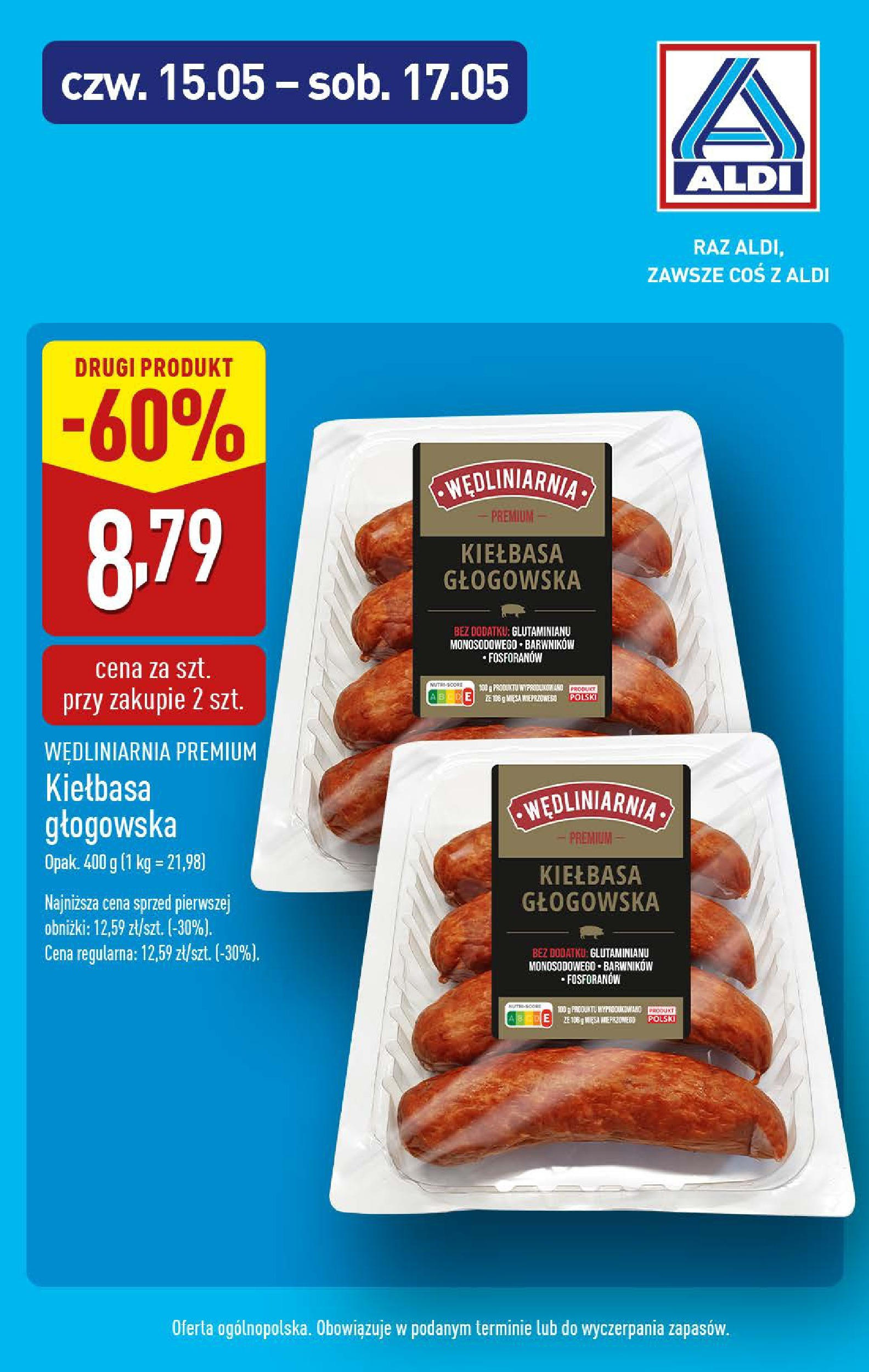 Aldi - Aldi Od czwartku wazne do 17.05 od 14.05.2025 - Ulotka PDF, promocje | Strona: 8 | Produkty: Kiełbasa