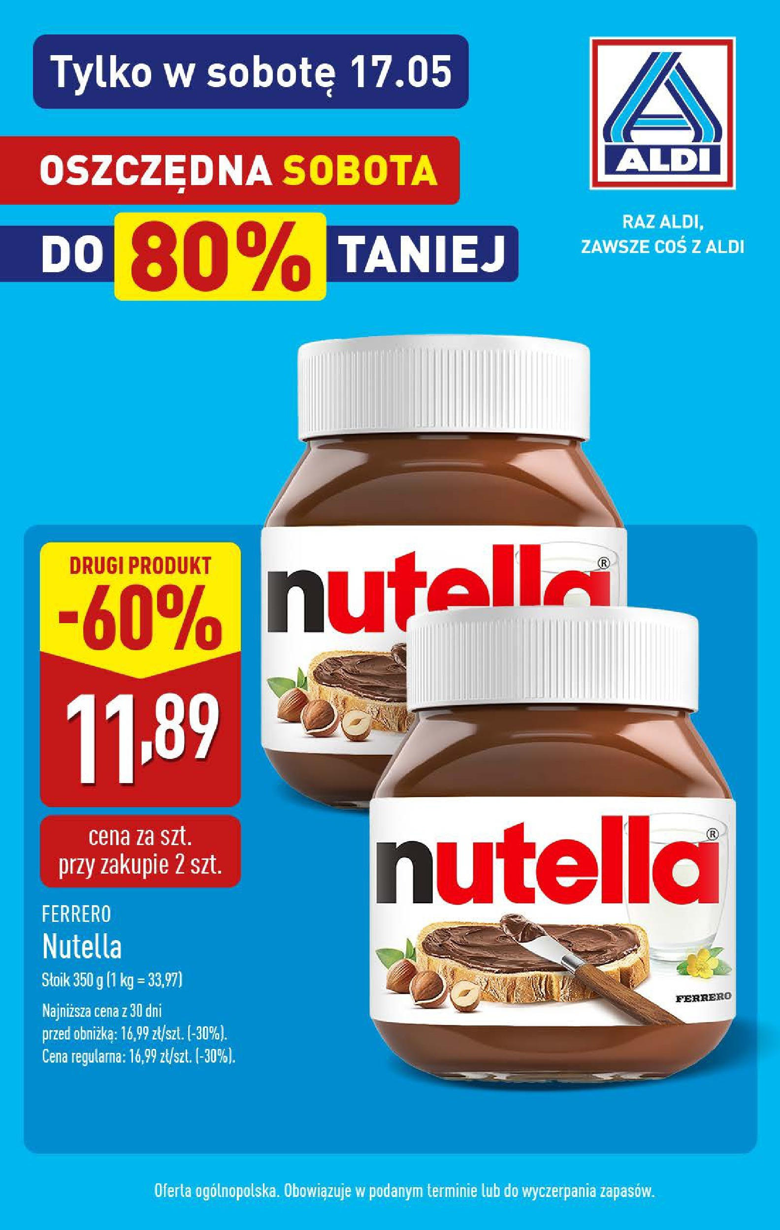 Aldi Gazetka - Promocja Lodołamacz od 17.05.2025 - Ulotka PDF, promocje | Strona: 2 | Produkty: Nutella