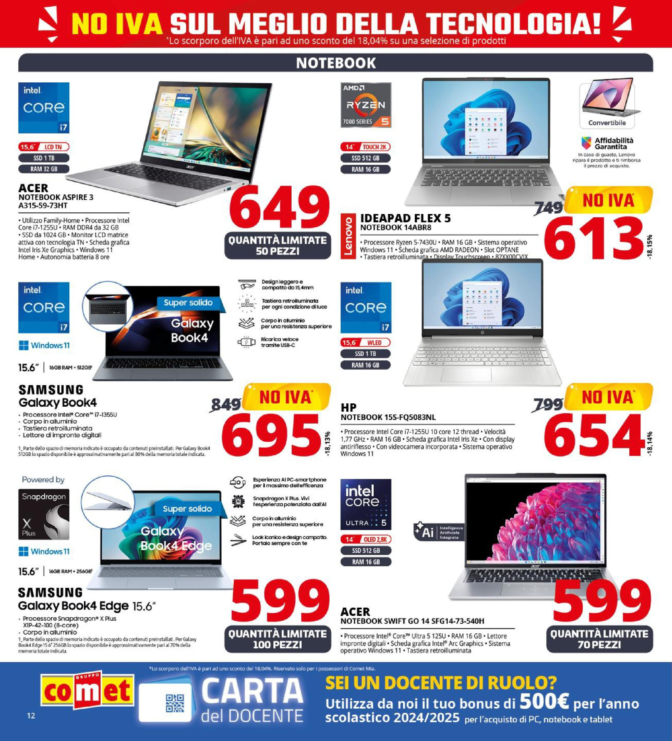 Comet - No IVA sul meglio della tecnologia! dal 07/05/2025 anteprima > nuovo offerte!⏳ | Pagina: 12 | Prodotti: Notebook, Tè, Tablet, Batteria Nuovo Comet - No IVA sul meglio della tecnologia! dal 07/05/2025 > offerte anteprima 🛍️ | Pagina: 12 | Prodotti: Notebook, Tè, Tablet, Batteria