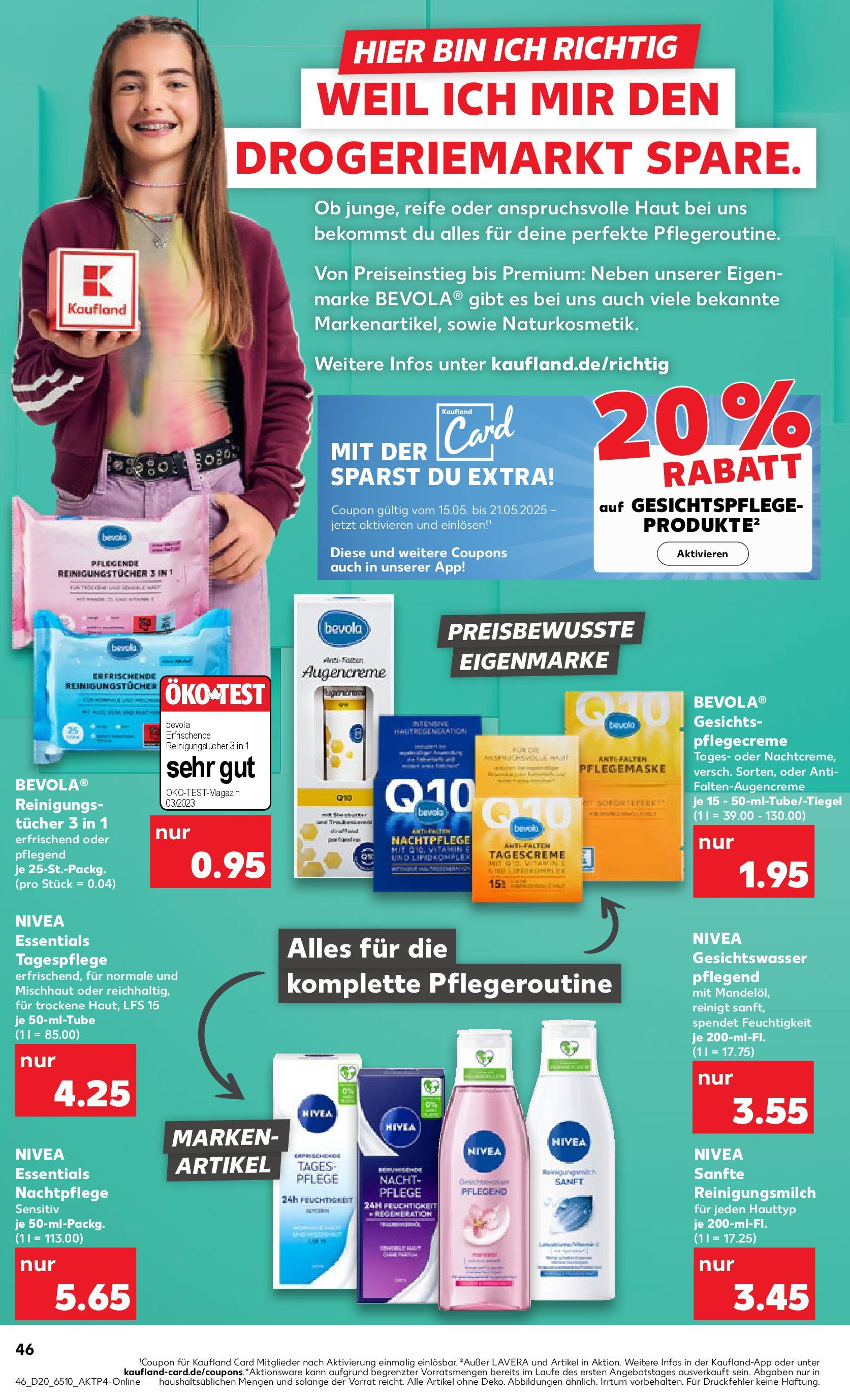 Kaufland - Kaufland: Wochenangebote (ab 14.05.2025) » Angebote Online | Seite: 46 | Produkte: Toner, Reinigungstücher, Tagescreme Kaufland - Kaufland: Wochenangebote (ab 14.05.2025) » Angebote Online zum Blättern | Seite: 46 | Produkte: Toner, Reinigungstücher, Tagescreme