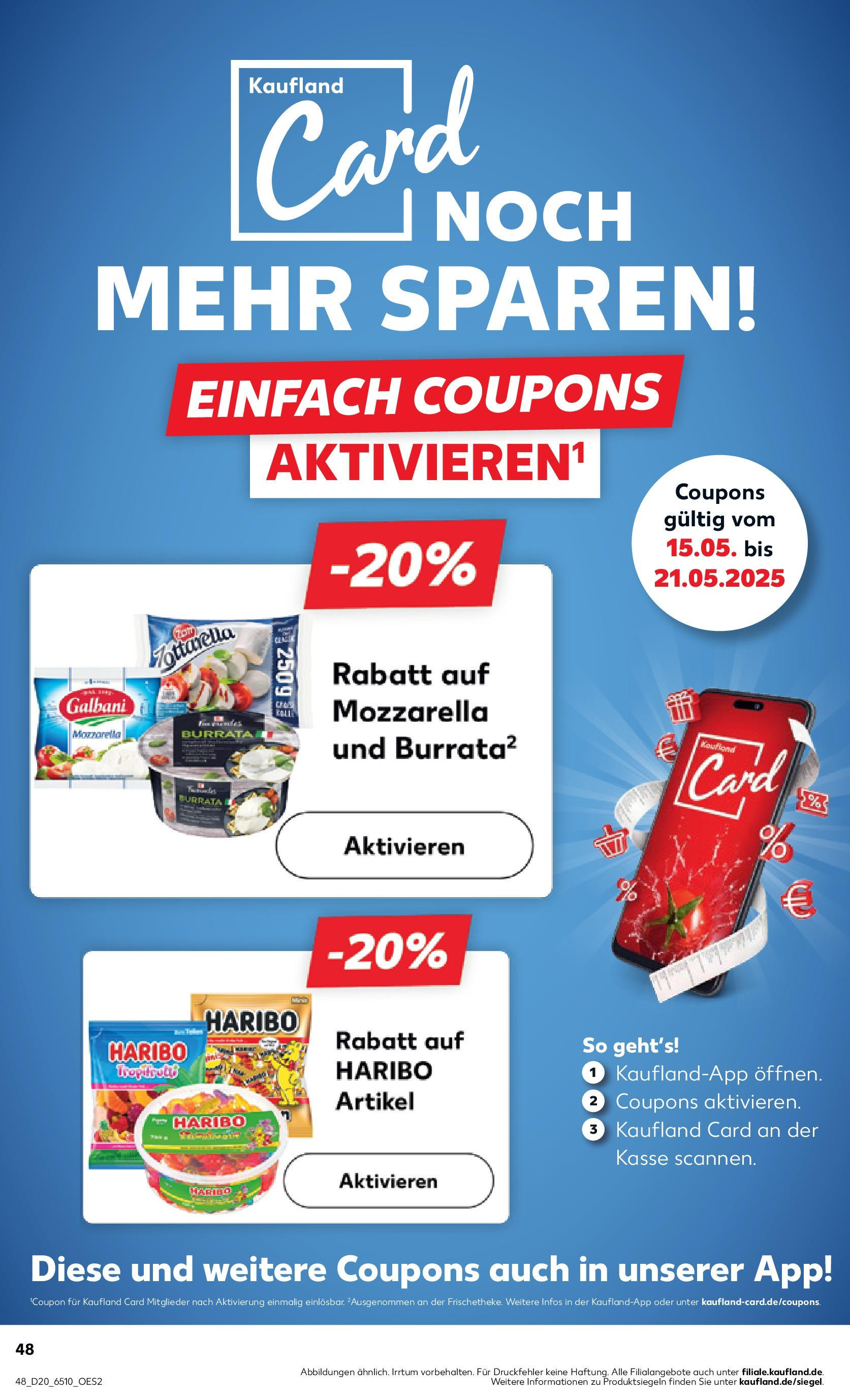 Kaufland - Kaufland: Wochenangebote (ab 14.05.2025) » Angebote Online | Seite: 48 | Produkte: Haribo, Mozzarella, Burrata Kaufland - Kaufland: Wochenangebote (ab 14.05.2025) » Angebote Online zum Blättern | Seite: 48 | Produkte: Haribo, Mozzarella, Burrata
