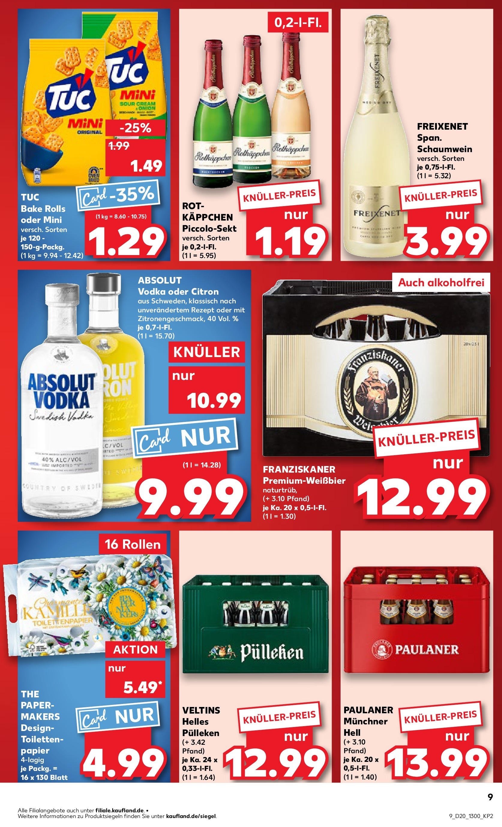 Kaufland - Kaufland: Wochenangebote (ab 14.05.2025) » Angebote Online | Seite: 9 | Produkte: Vodka, Paulaner, Veltins, Toilettenpapier Kaufland - Kaufland: Wochenangebote (ab 14.05.2025) » Angebote Online zum Blättern | Seite: 9 | Produkte: Vodka, Paulaner, Veltins, Toilettenpapier