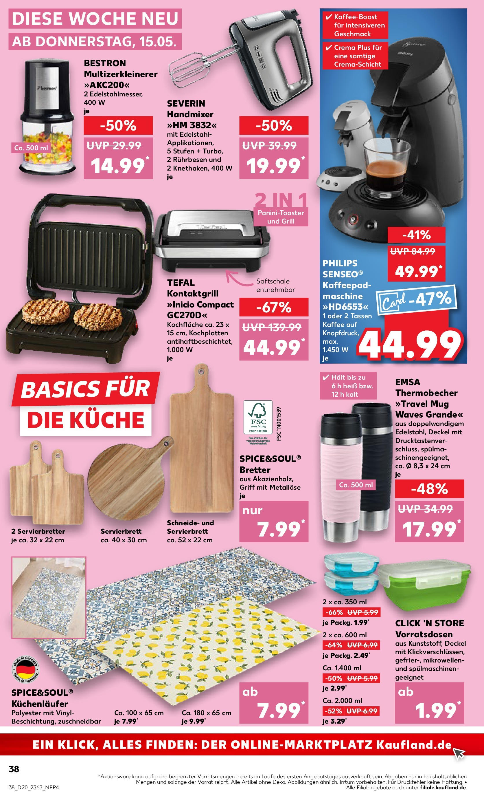 Kaufland - Kaufland: Wochenangebote (ab 14.05.2025) » Angebote Online | Seite: 38 | Produkte: Mixer, Rührbesen, Küche, Handmixer Kaufland - Kaufland: Wochenangebote (ab 14.05.2025) » Angebote Online zum Blättern | Seite: 38 | Produkte: Mixer, Rührbesen, Küche, Handmixer