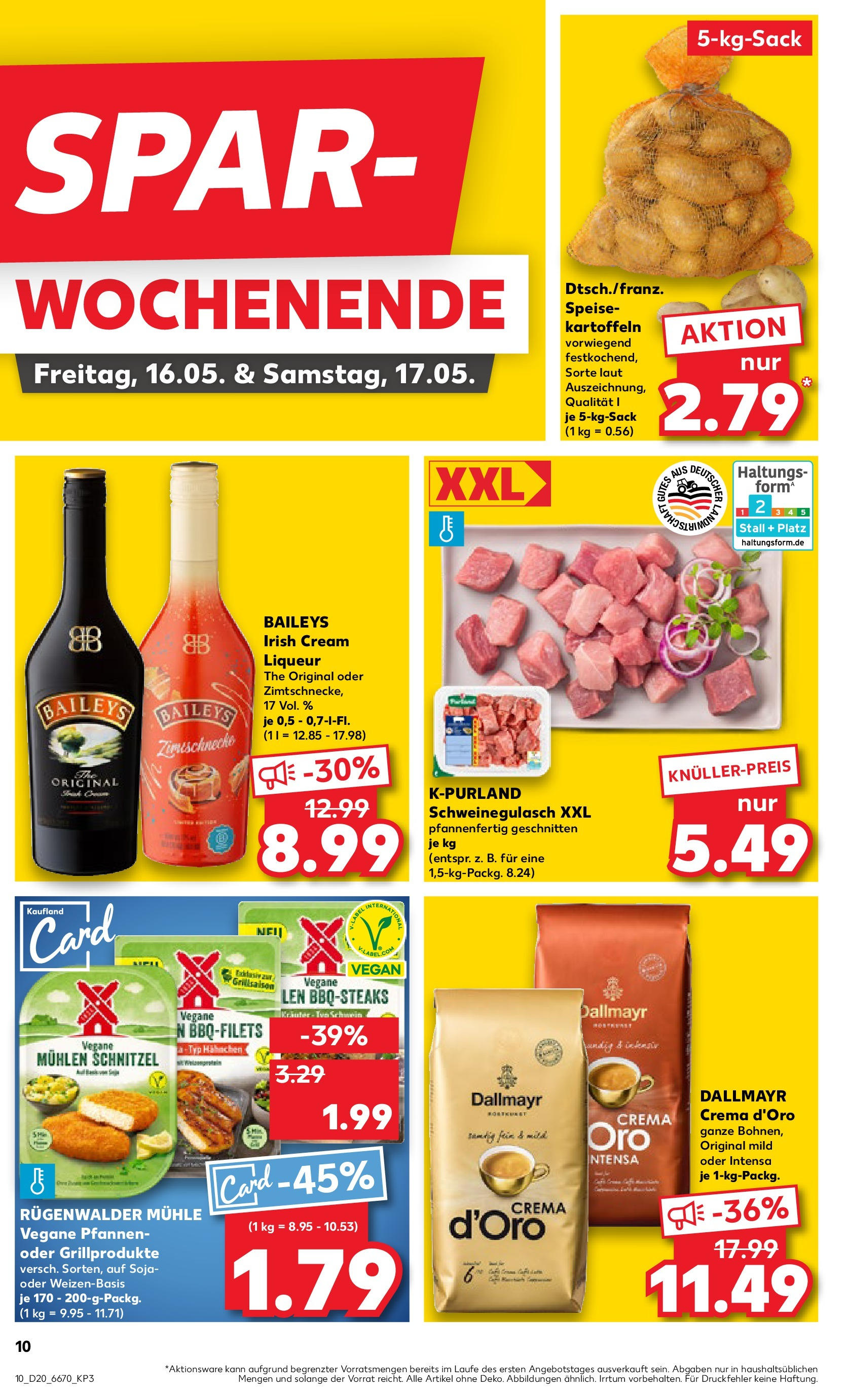Kaufland - Kaufland: Wochenangebote (ab 14.05.2025) » Angebote Online | Seite: 10 | Produkte: Schweinegulasch, Hahnchen, Kartoffeln, Dallmayr Kaufland - Kaufland: Wochenangebote (ab 14.05.2025) » Angebote Online zum Blättern | Seite: 10 | Produkte: Schweinegulasch, Hahnchen, Kartoffeln, Dallmayr