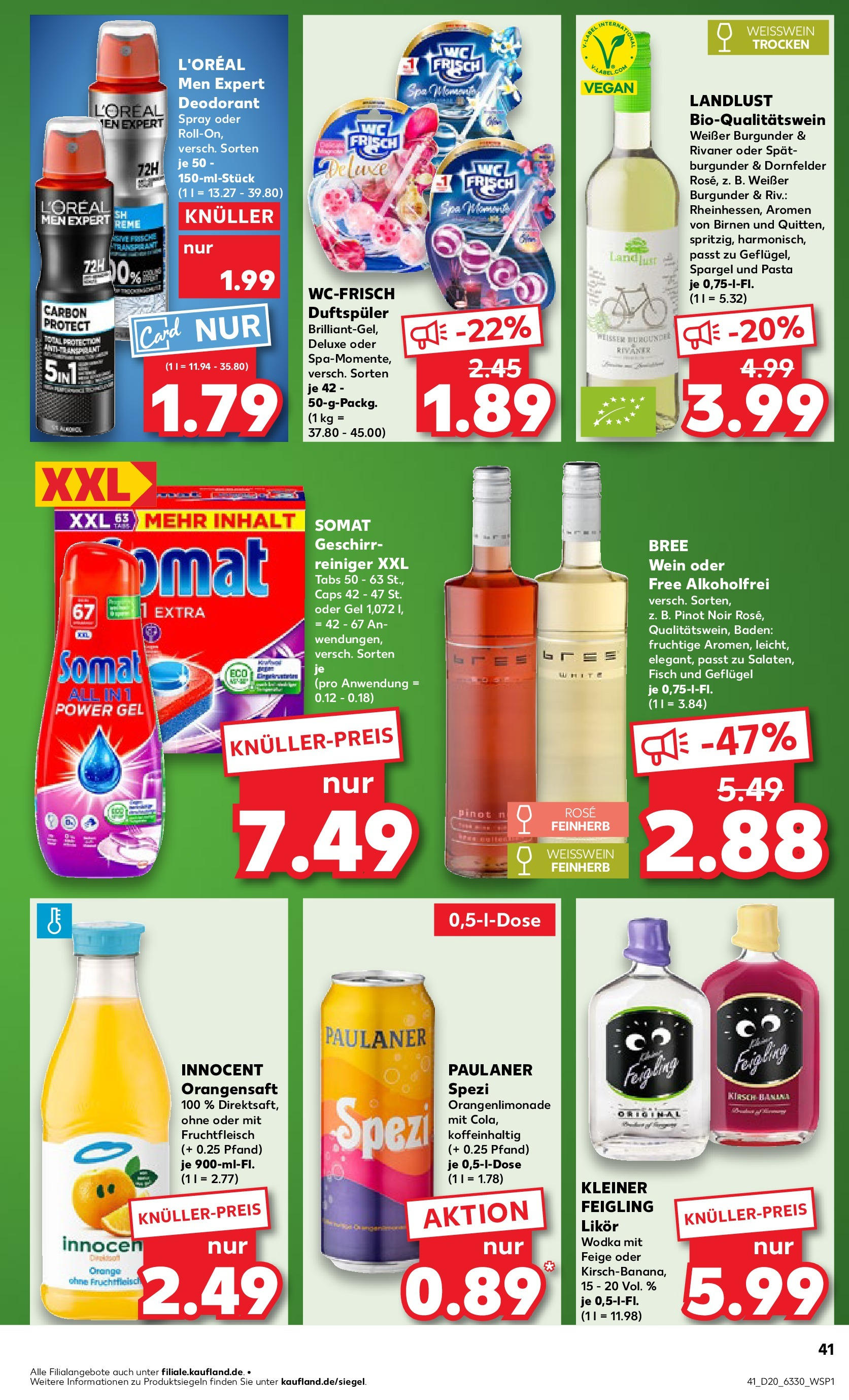 Kaufland - Hamburg (ab 15.05.2025) » Angebote Online | Seite: 41 | Produkte: Kleiner feigling, Spargel, Wodka, Paulaner Kaufland - Hamburg (ab 15.05.2025) » Angebote Online zum Blättern | Seite: 41 | Produkte: Kleiner feigling, Spargel, Wodka, Paulaner