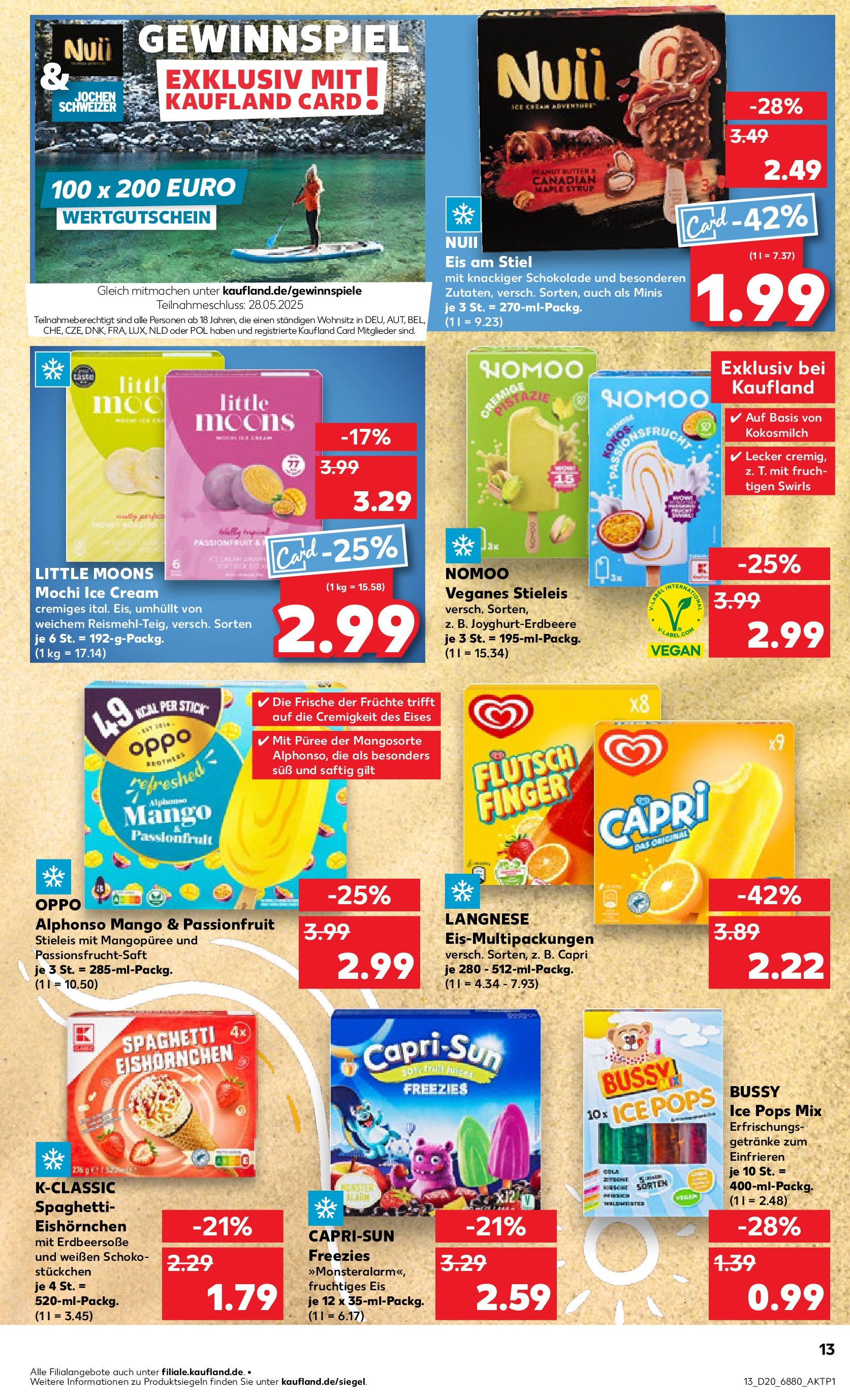 Kaufland - Kaufland: Wochenangebote (ab 14.05.2025) » Angebote Online | Seite: 13 | Produkte: Langnese, Monster, Eis, Mochi Kaufland - Kaufland: Wochenangebote (ab 14.05.2025) » Angebote Online zum Blättern | Seite: 13 | Produkte: Langnese, Monster, Eis, Mochi
