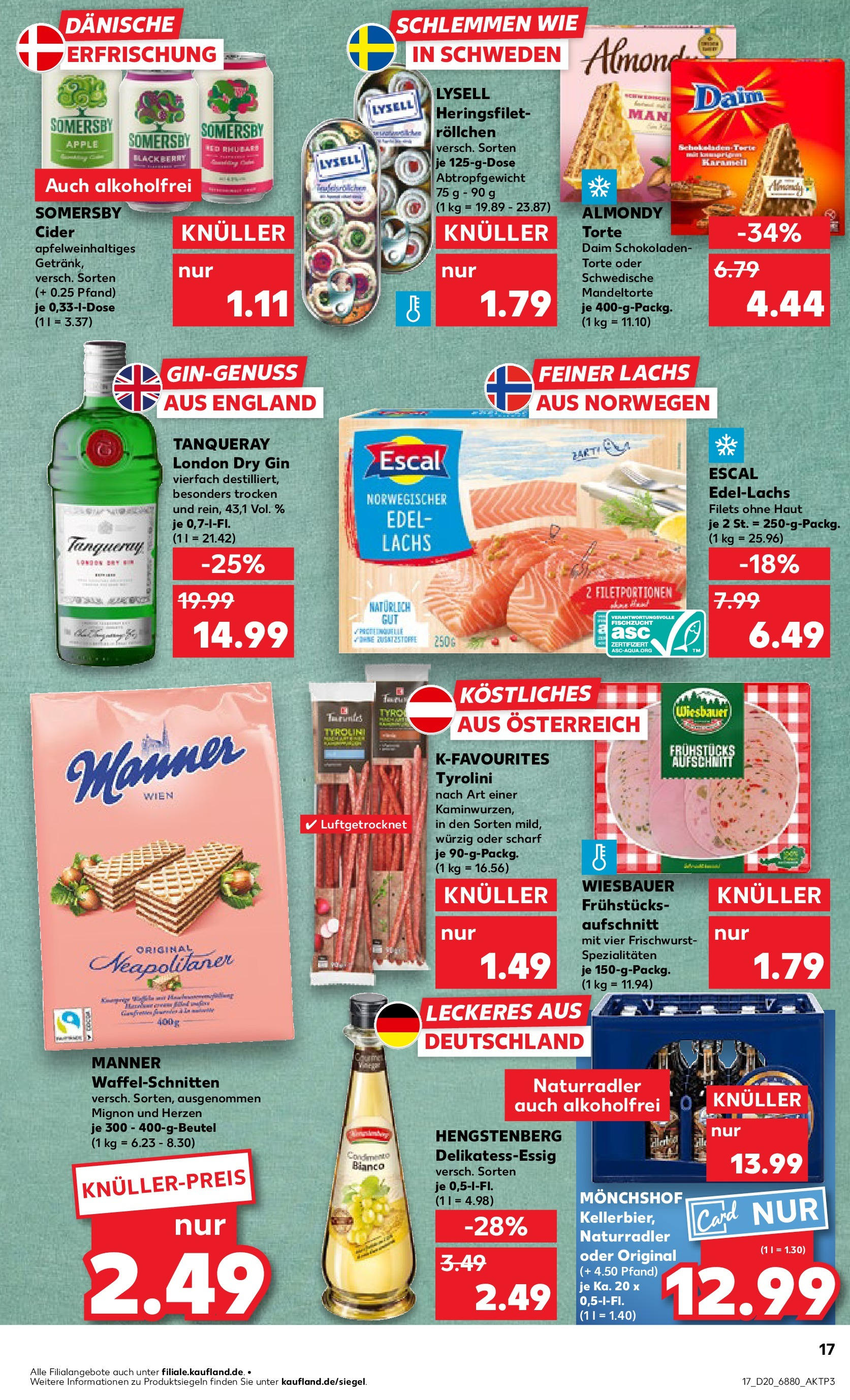 Kaufland - Kaufland: Wochenangebote (ab 14.05.2025) » Angebote Online | Seite: 17 | Produkte: Monchshof, Apple, Lachs, Gin Kaufland - Kaufland: Wochenangebote (ab 14.05.2025) » Angebote Online zum Blättern | Seite: 17 | Produkte: Monchshof, Apple, Lachs, Gin