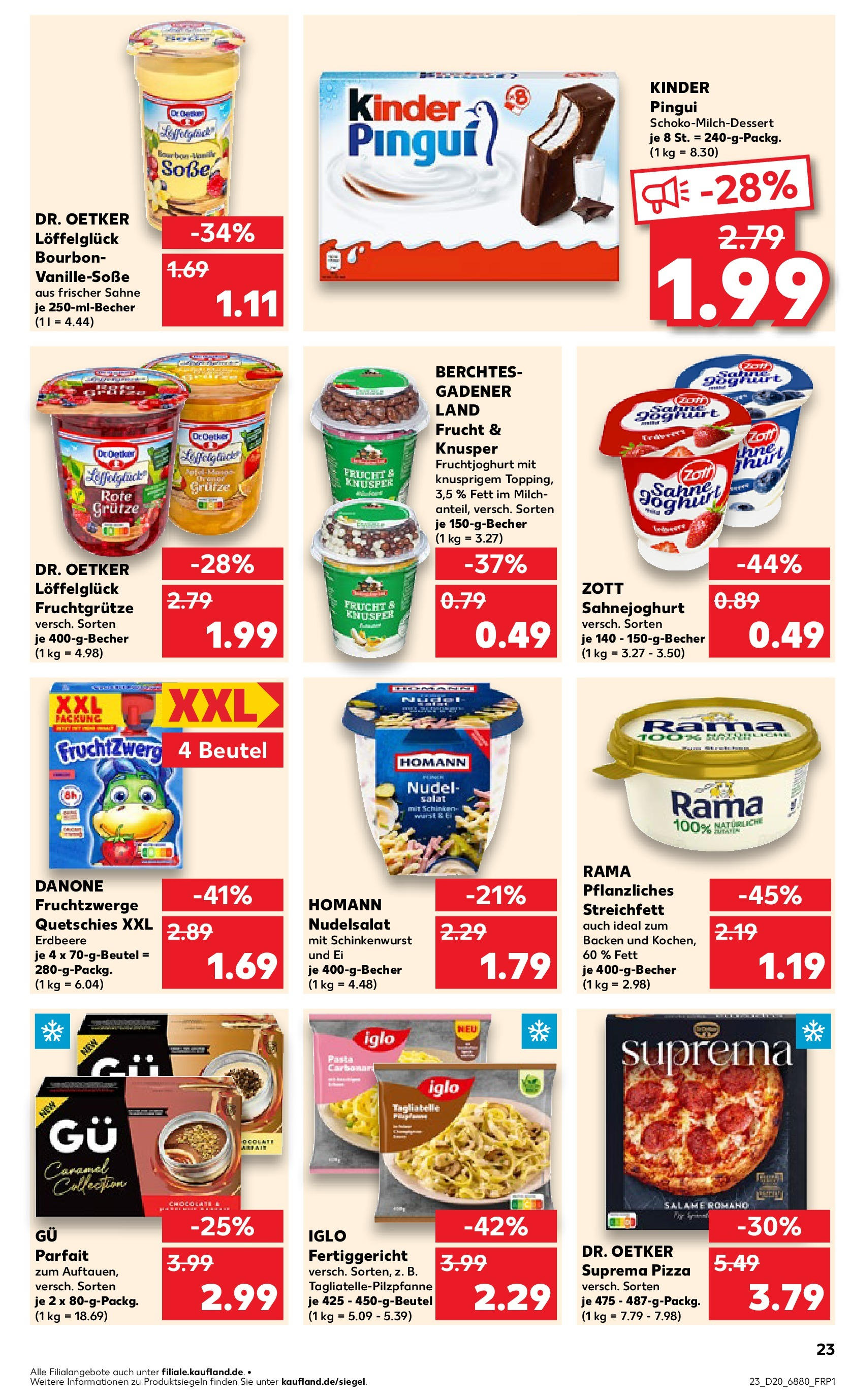 Kaufland - Kaufland: Wochenangebote (ab 14.05.2025) » Angebote Online | Seite: 23 | Produkte: Fruchtzwerge, Pasta, Pizza, Salat Kaufland - Kaufland: Wochenangebote (ab 14.05.2025) » Angebote Online zum Blättern | Seite: 23 | Produkte: Fruchtzwerge, Pasta, Pizza, Salat