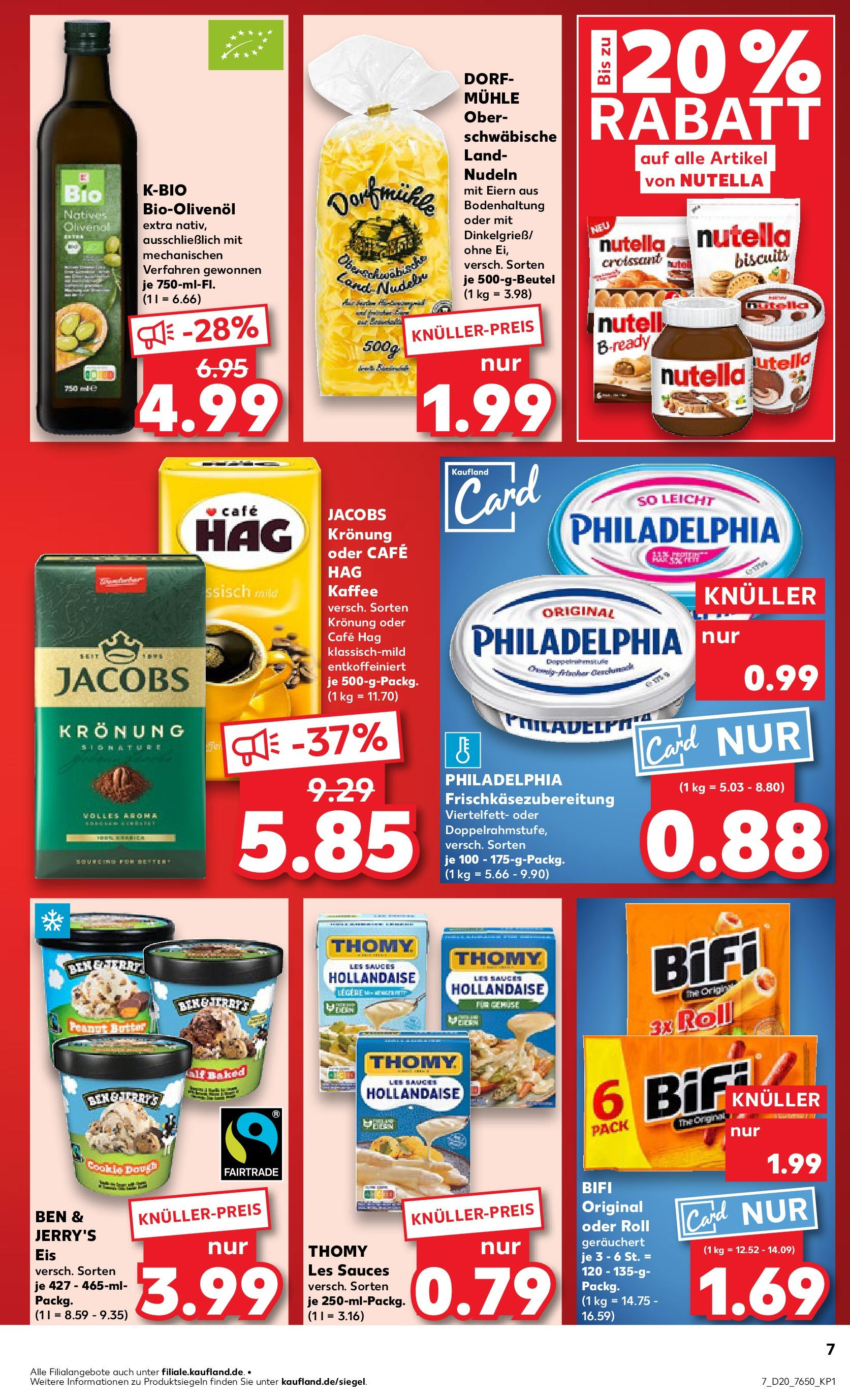 Kaufland - Kaufland: Wochenangebote (ab 14.05.2025) » Angebote Online | Seite: 7 | Produkte: Mühle, Butter, Pasta, Eis Kaufland - Kaufland: Wochenangebote (ab 14.05.2025) » Angebote Online zum Blättern | Seite: 7 | Produkte: Mühle, Butter, Pasta, Eis