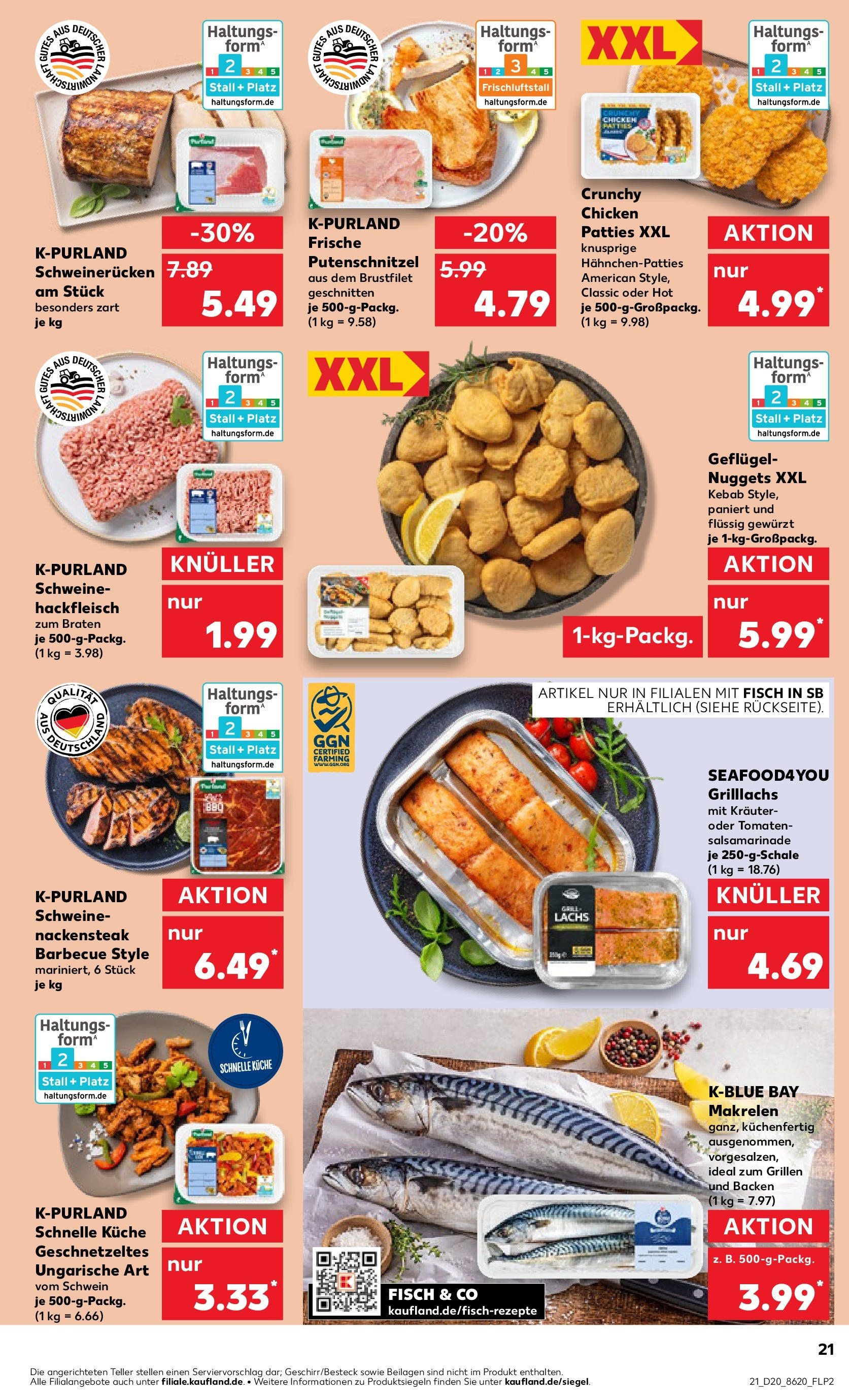 Kaufland - Essen (ab 15.05.2025) » Angebote Online | Seite: 21 | Produkte: Lachs, Putenschnitzel, Steak, Hackfleisch Kaufland - Essen (ab 15.05.2025) » Angebote Online zum Blättern | Seite: 21 | Produkte: Lachs, Putenschnitzel, Steak, Hackfleisch