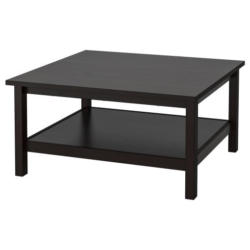 HEMNES Холна маса 90Х90 черно-кафяво