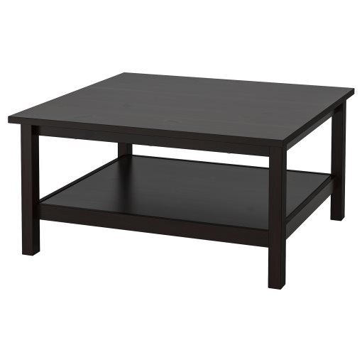 HEMNES Холна маса 90Х90 черно-кафяво