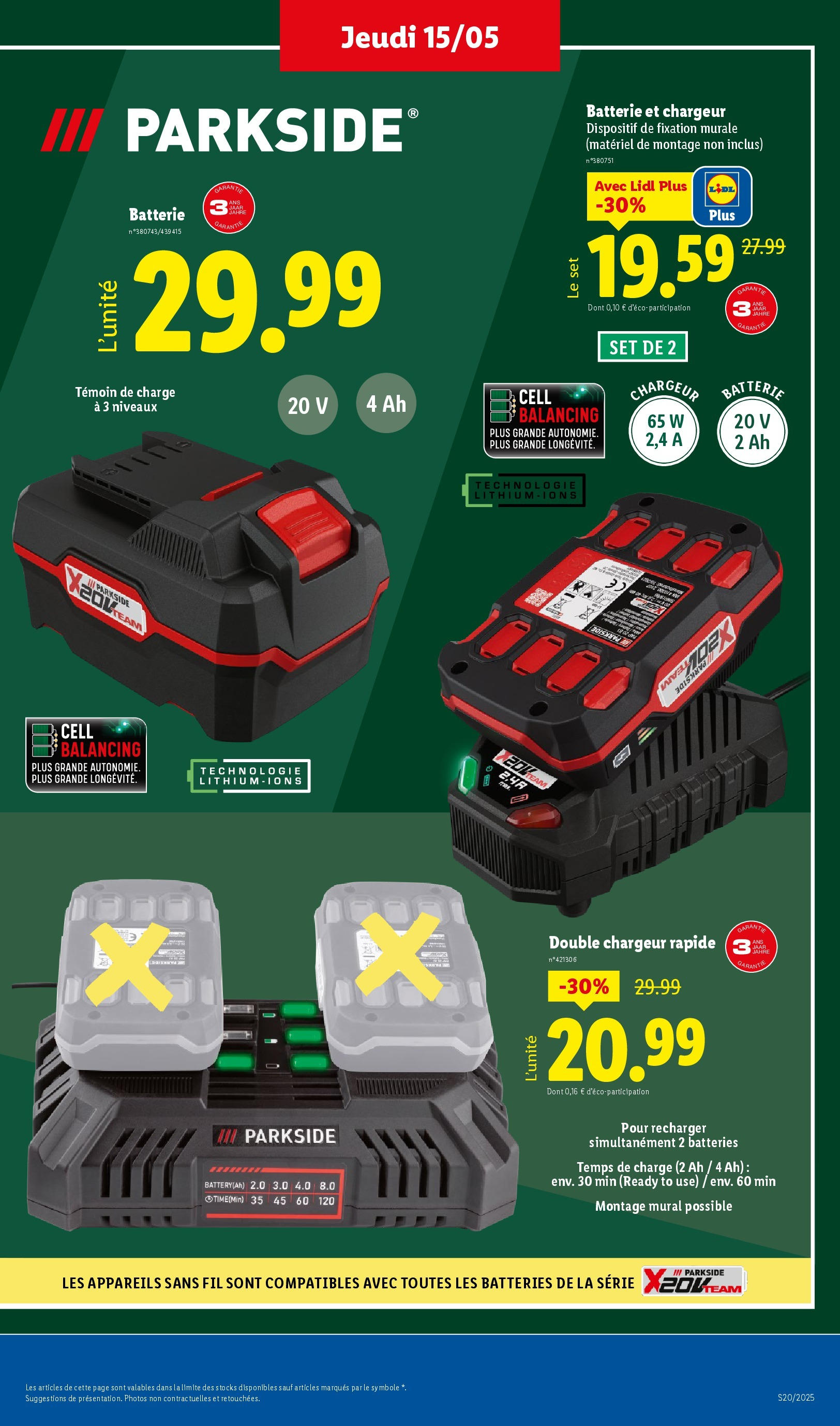 Catalogue LIDL du 14/05/2025 | Promo prospectus en ligne | Page: 31 | Produits: Batterie Catalogue LIDL du 14/05/2025 | Promo prospectus en ligne | Page: 31 | Produits: Batterie