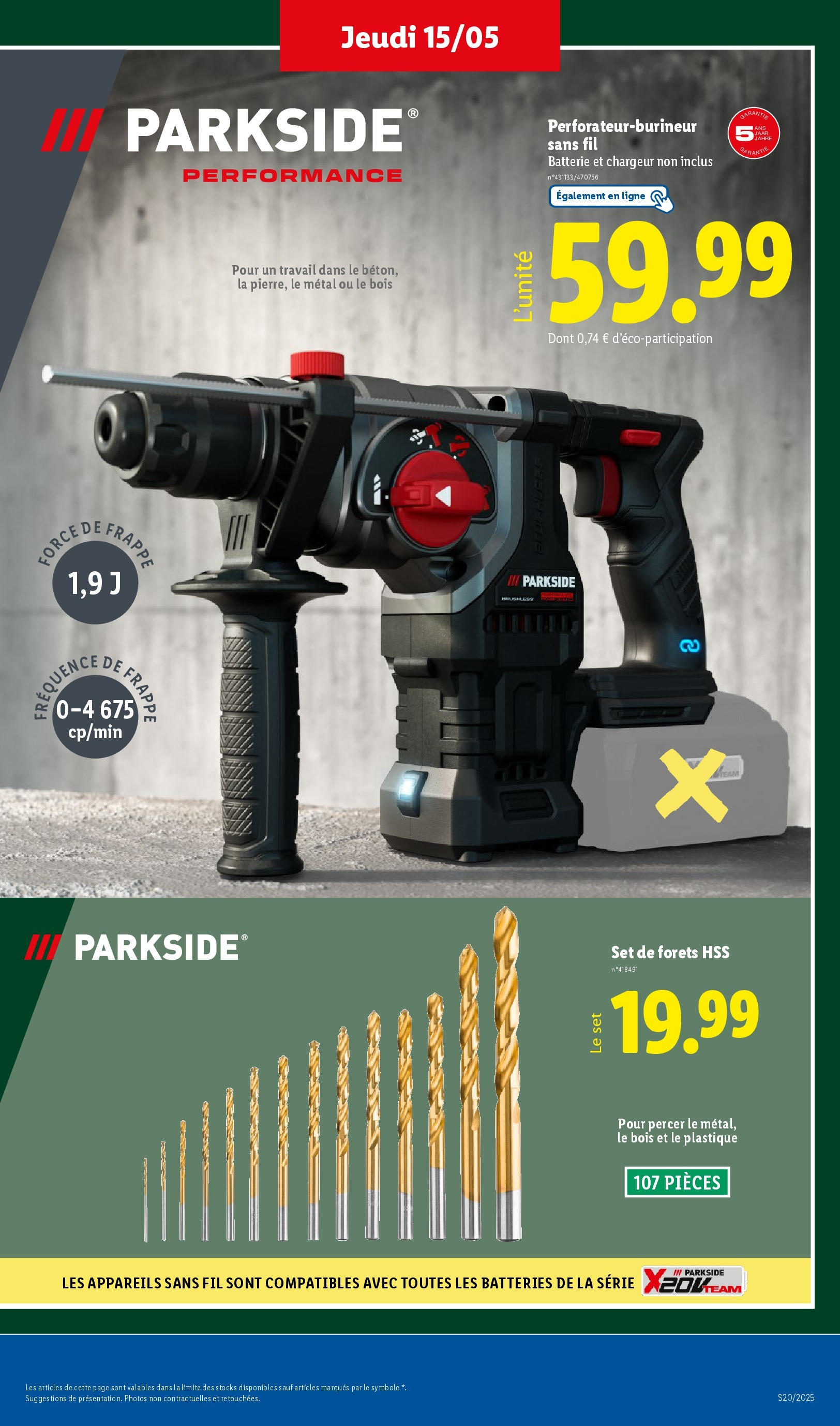 Catalogue LIDL du 14/05/2025 | Promo prospectus en ligne | Page: 33 | Produits: Batterie Catalogue LIDL du 14/05/2025 | Promo prospectus en ligne | Page: 33 | Produits: Batterie