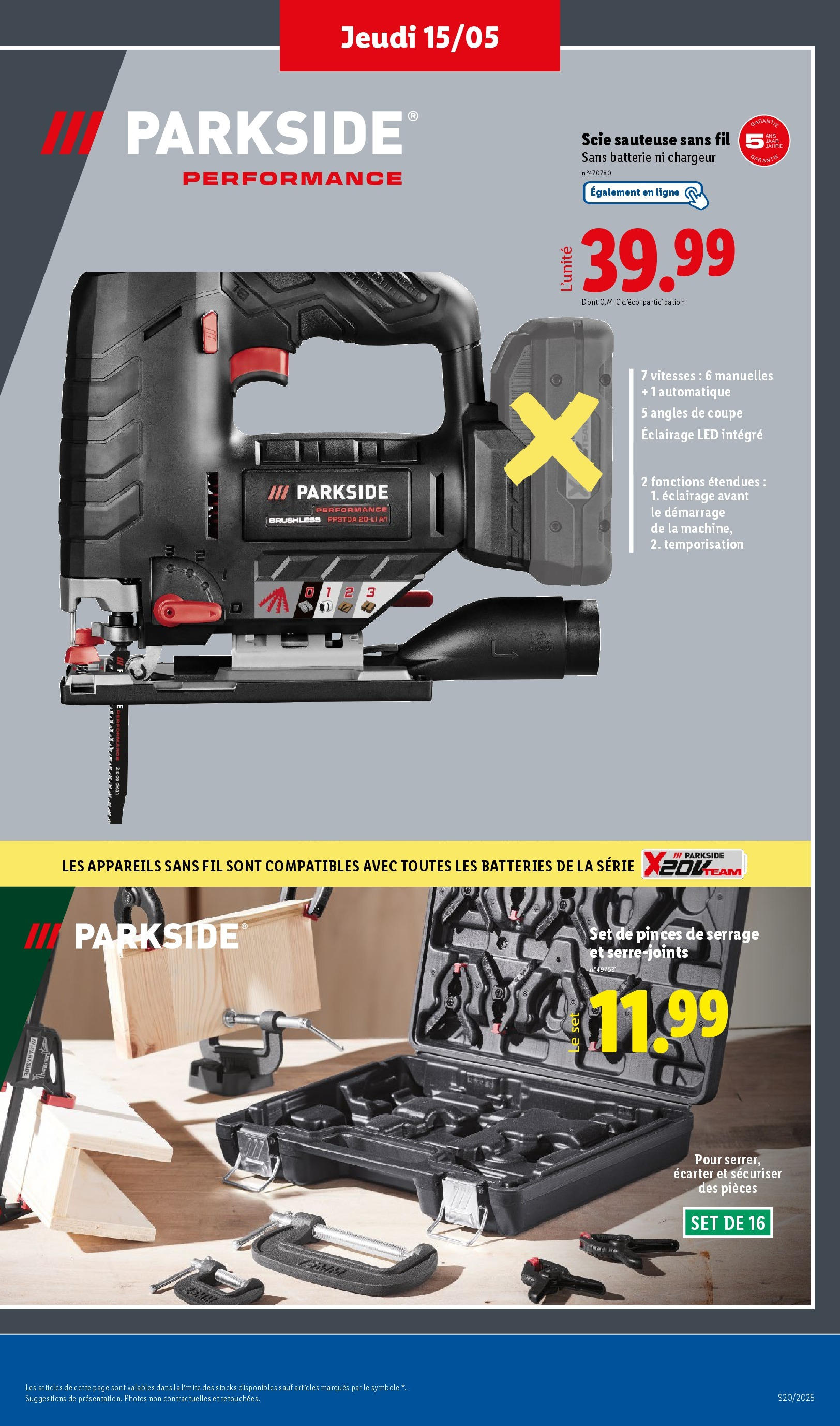 Catalogue LIDL du 14/05/2025 | Promo prospectus en ligne | Page: 35 | Produits: Pinces, Scie sauteuse, Batterie Catalogue LIDL du 14/05/2025 | Promo prospectus en ligne | Page: 35 | Produits: Pinces, Scie sauteuse, Batterie