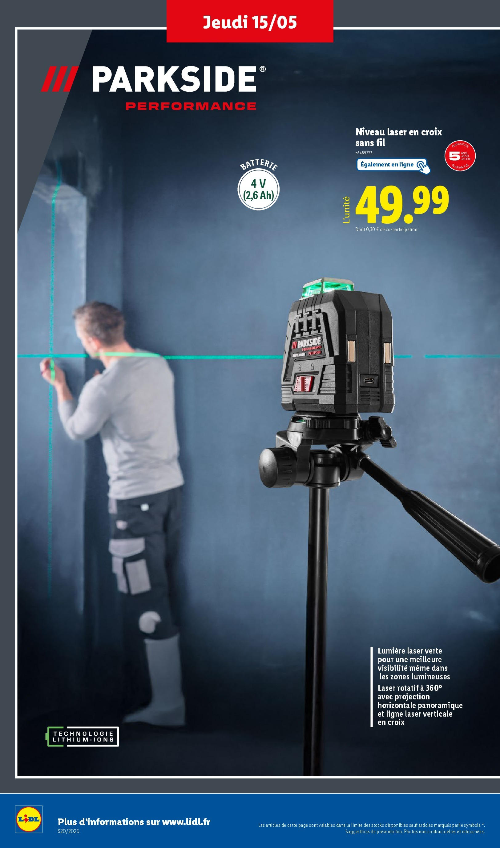 Catalogue LIDL du 14/05/2025 | Promo prospectus en ligne | Page: 36 | Produits: Batterie Catalogue LIDL du 14/05/2025 | Promo prospectus en ligne | Page: 36 | Produits: Batterie